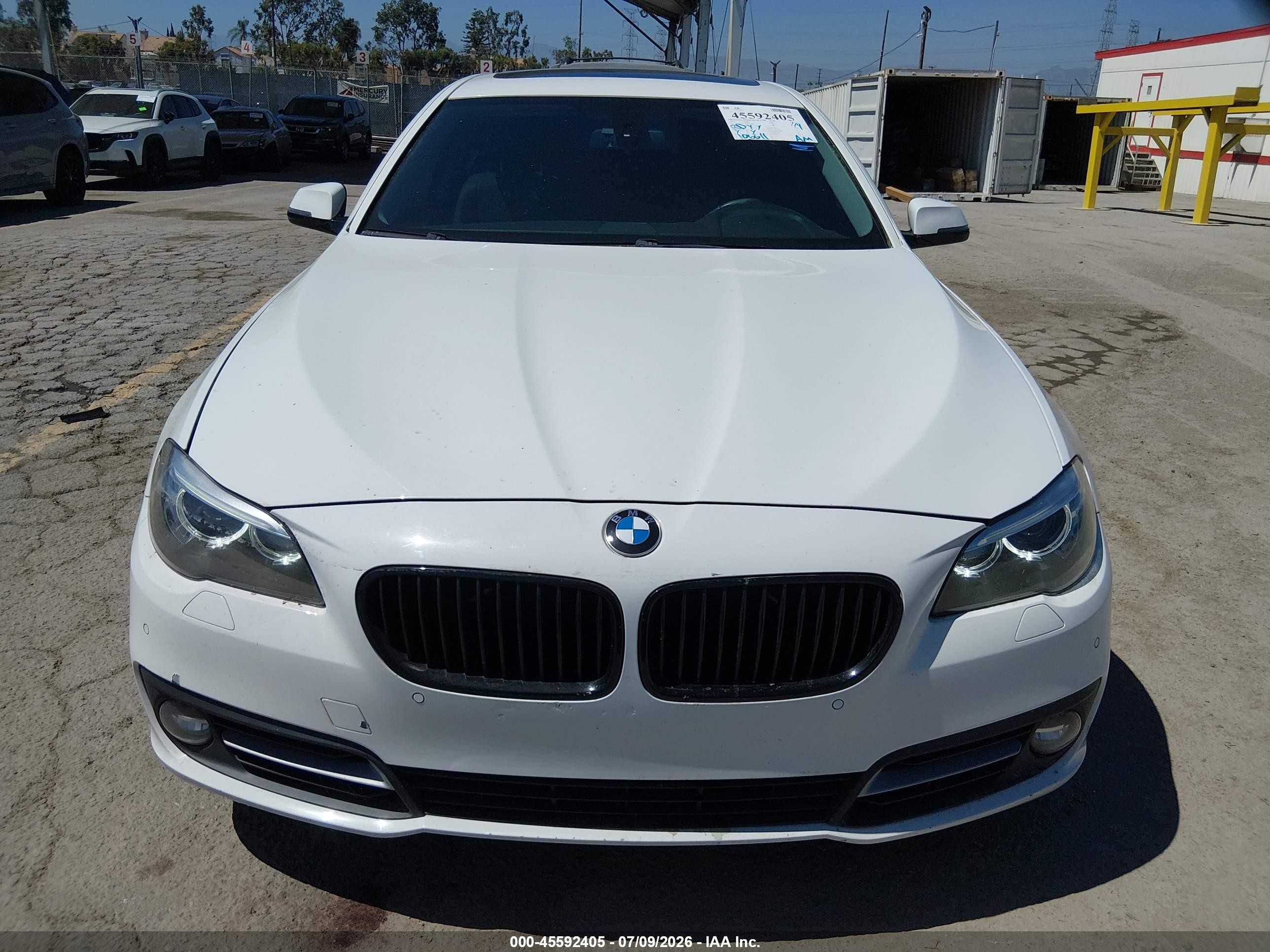 2015 Bmw 528i   White vin: WBA5A5C52FD516608