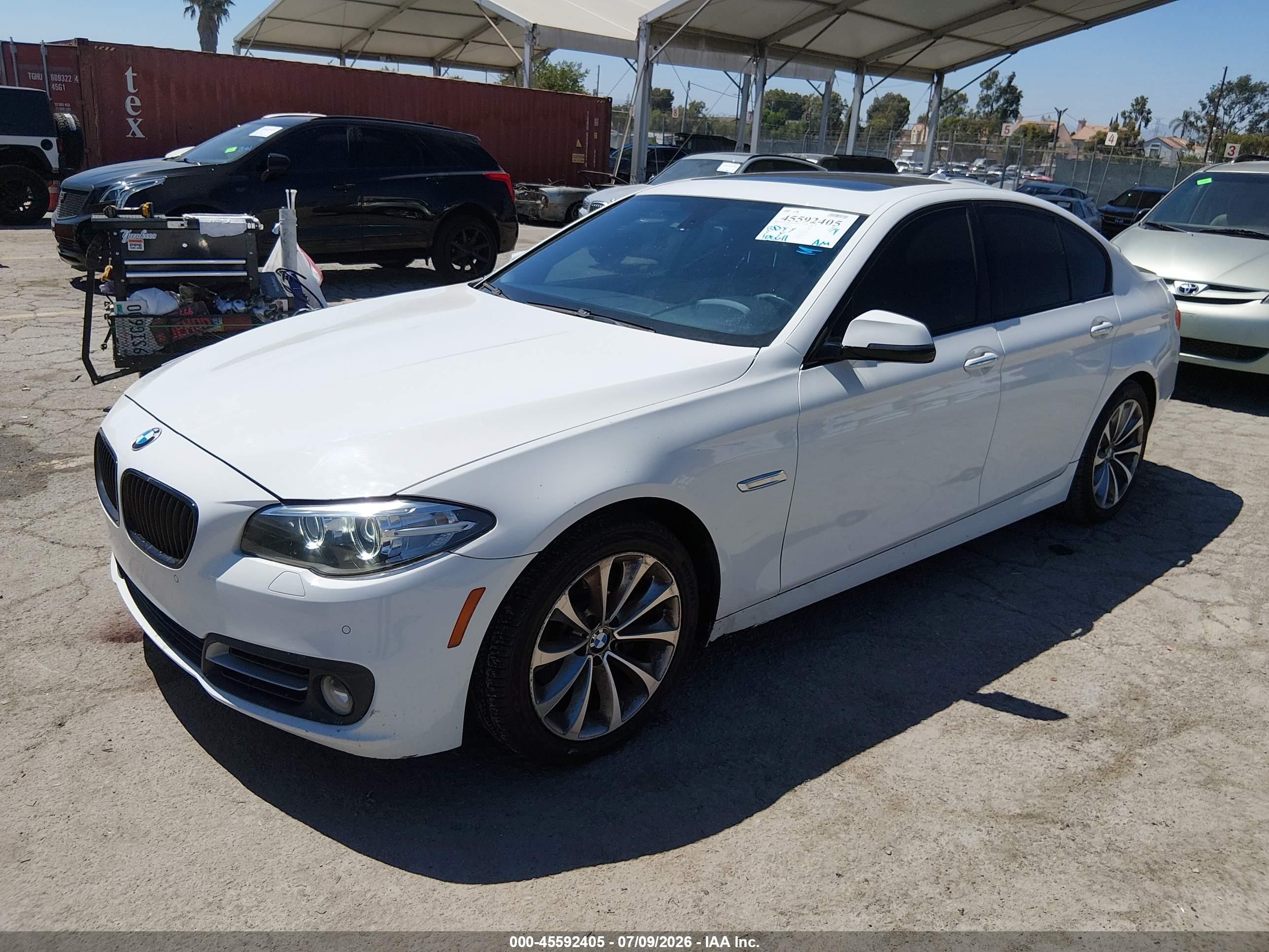 2015 Bmw 528i   White vin: WBA5A5C52FD516608