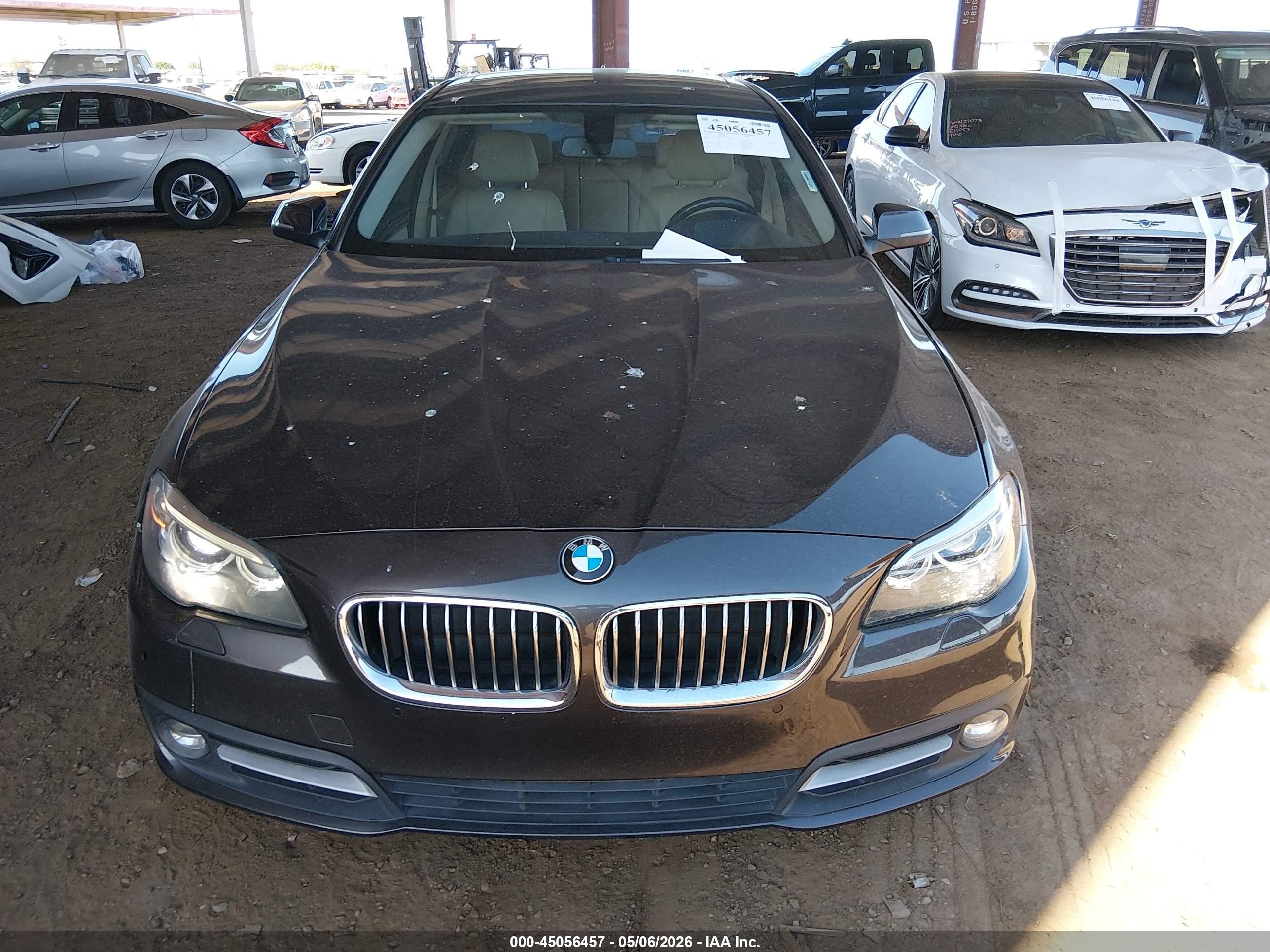 2015 Bmw 528i   Черный vin: WBA5A5C52FD523297