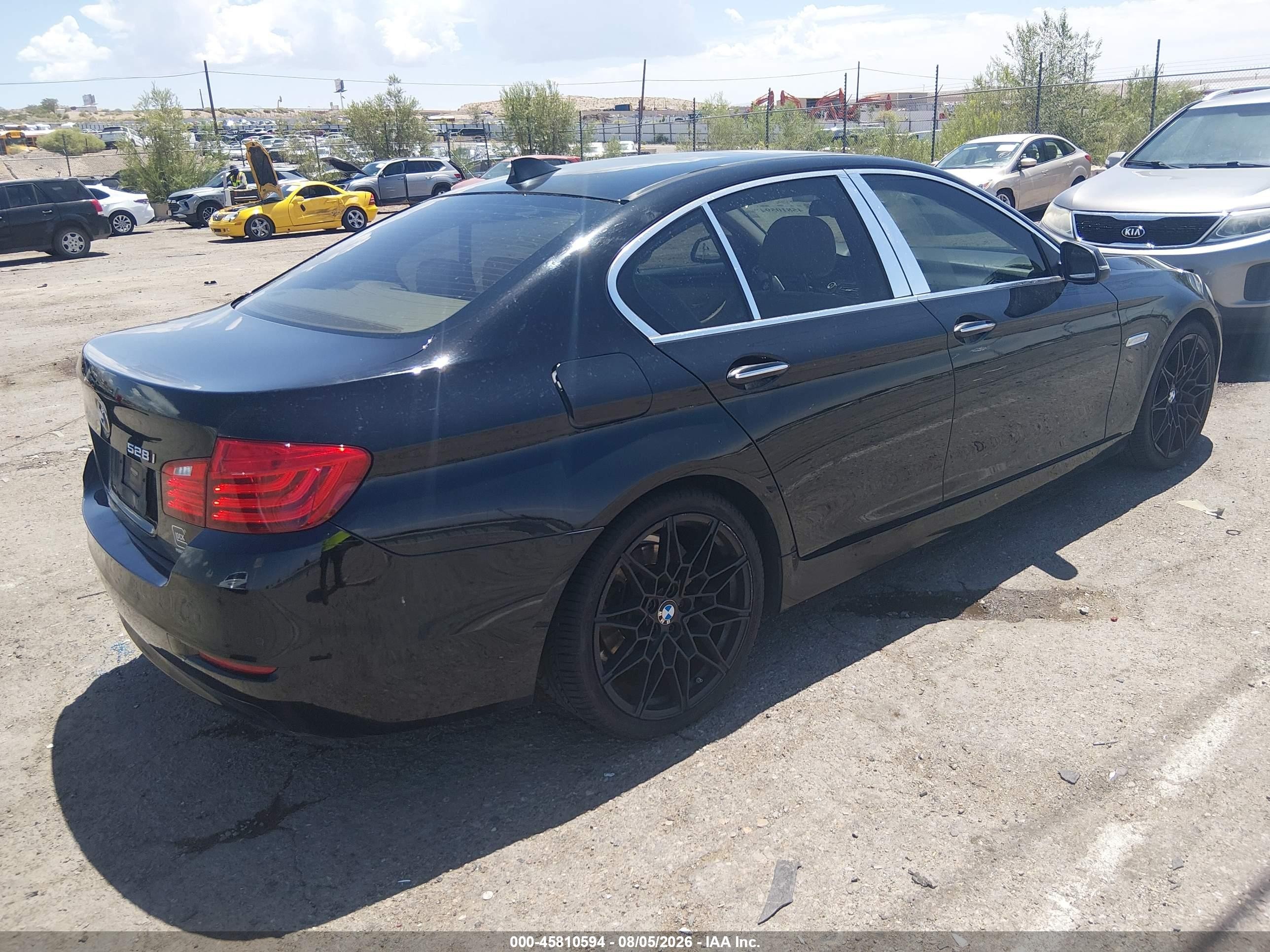 2014 Bmw 528i   Черный vin: WBA5A5C53ED509441