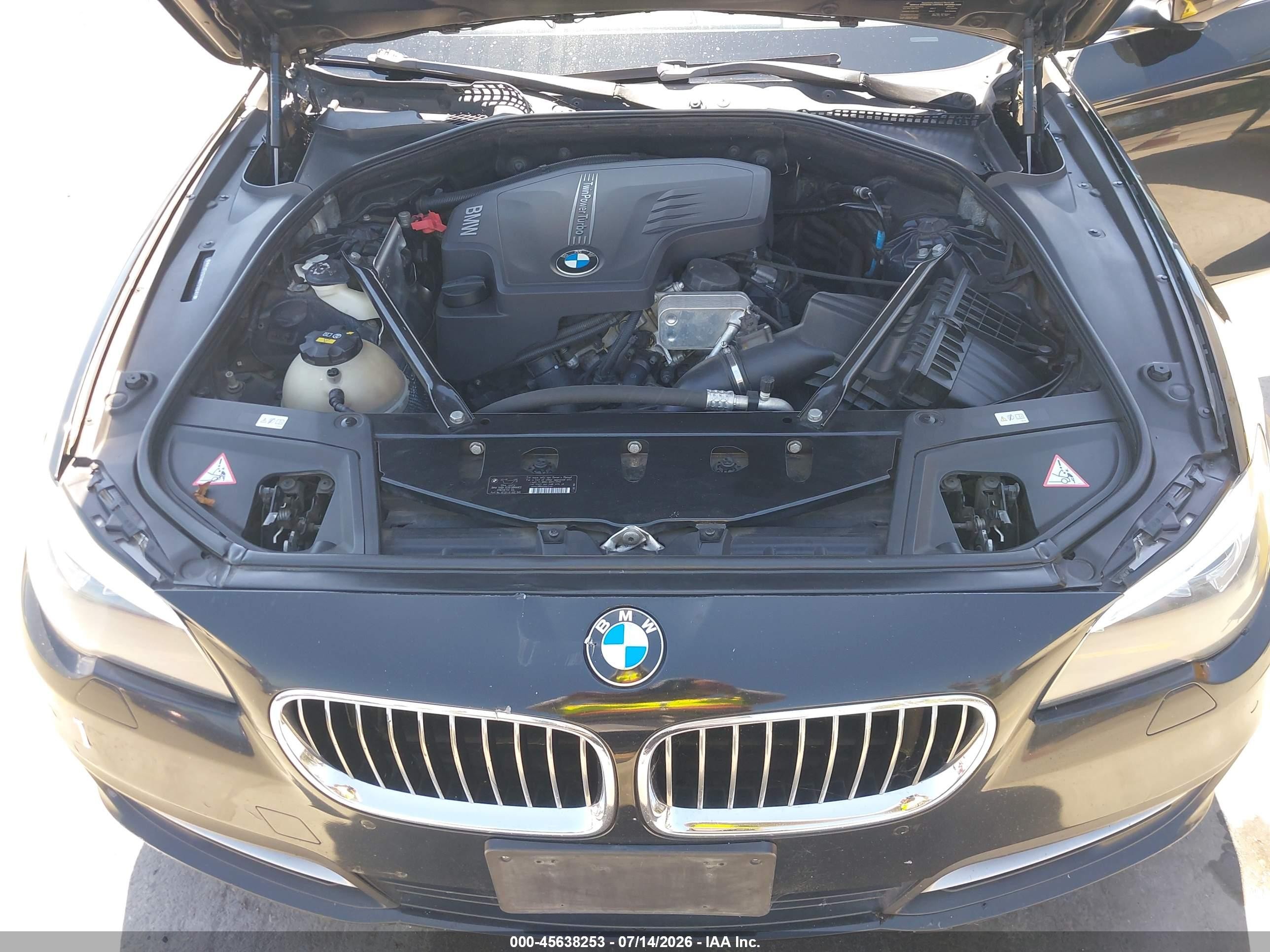 2014 Bmw 528i   Black vin: WBA5A5C53ED510377