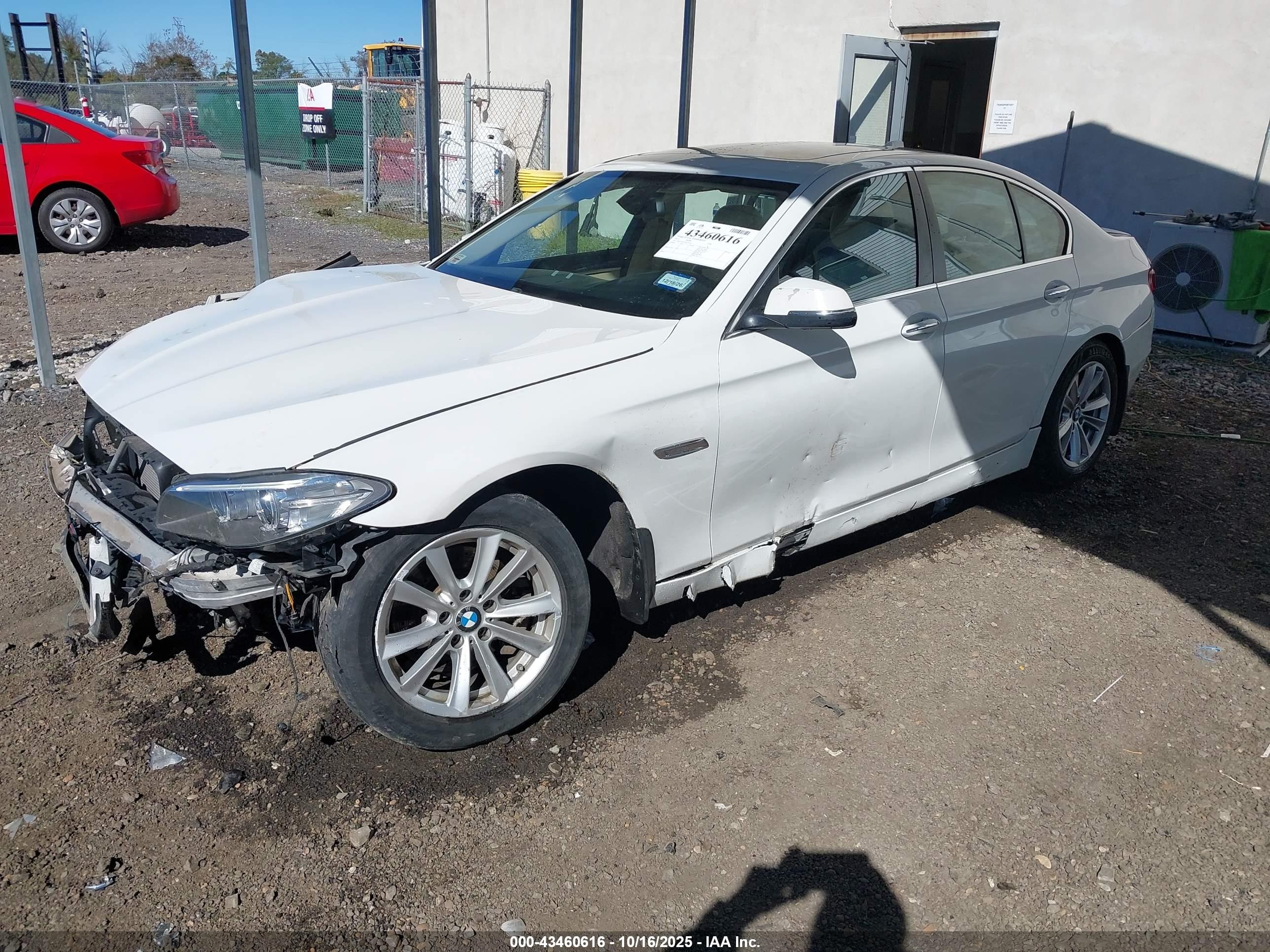 2015 Bmw 528i   Белый vin: WBA5A5C54FD516318