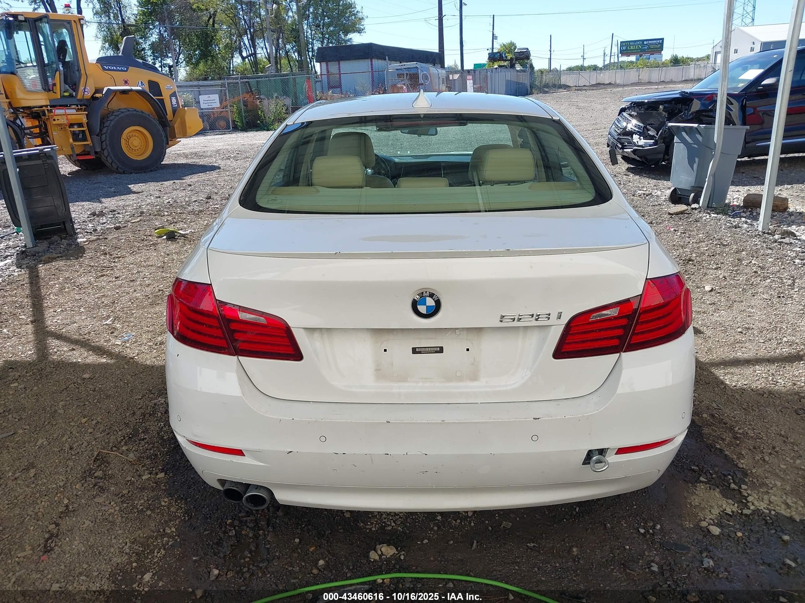 2015 Bmw 528i   Белый vin: WBA5A5C54FD516318