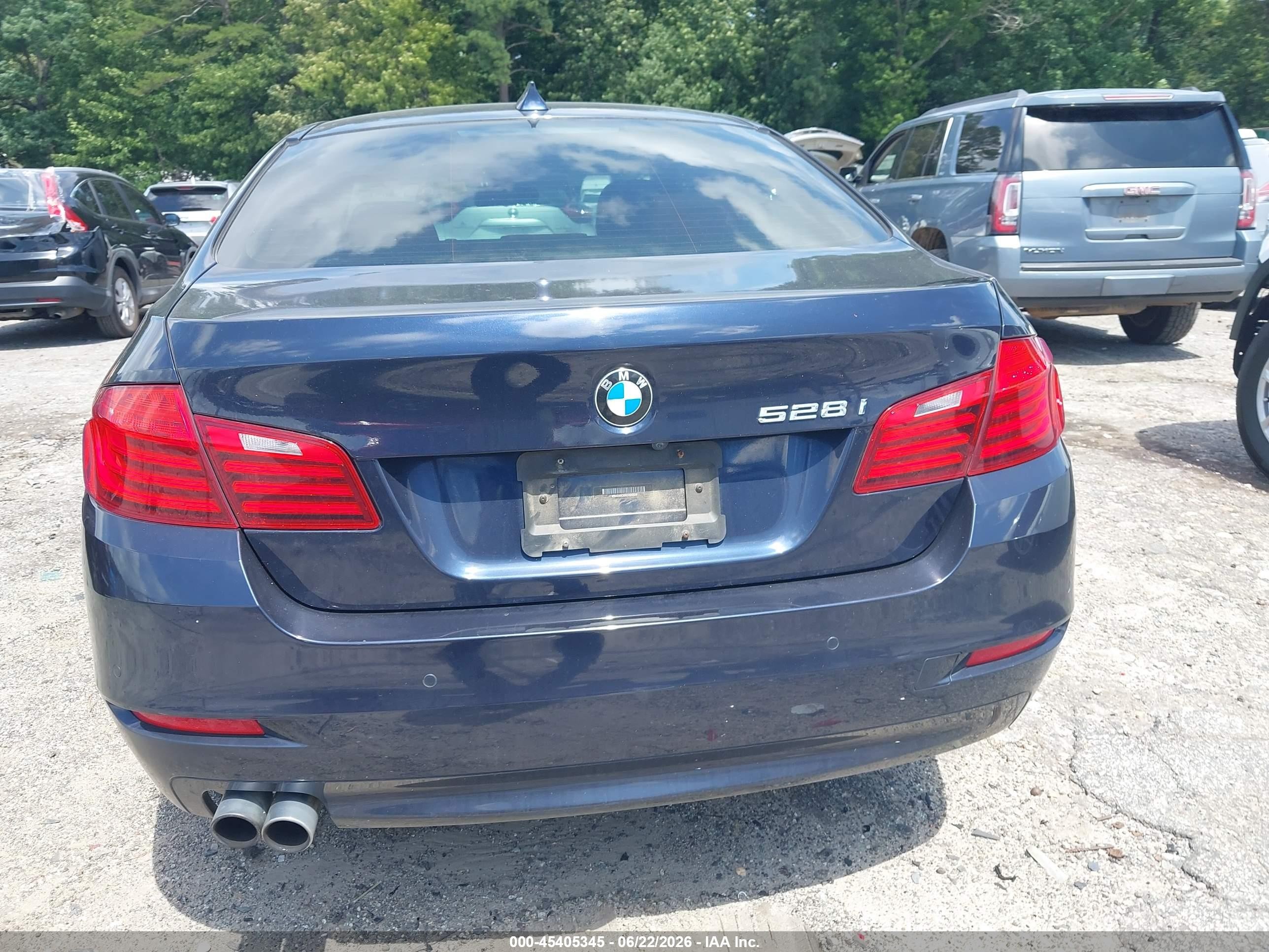 2014 Bmw 528i   Blue vin: WBA5A5C55ED500028