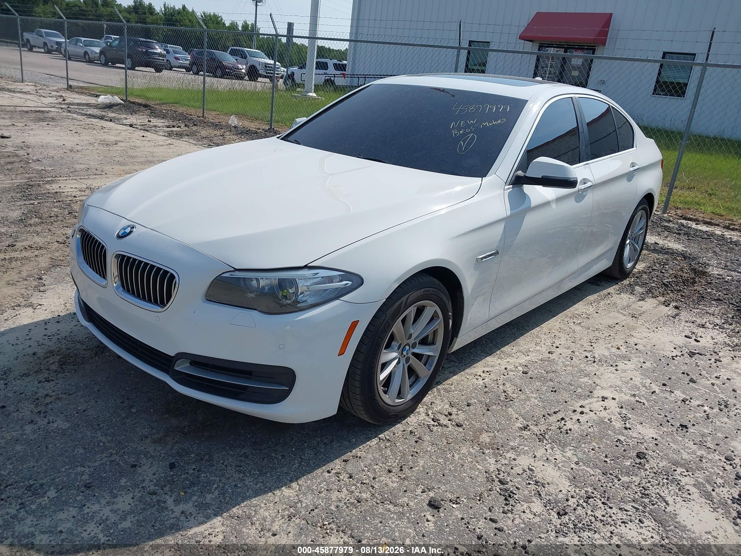 2014 Bmw 528i White vin: WBA5A5C55ED505195