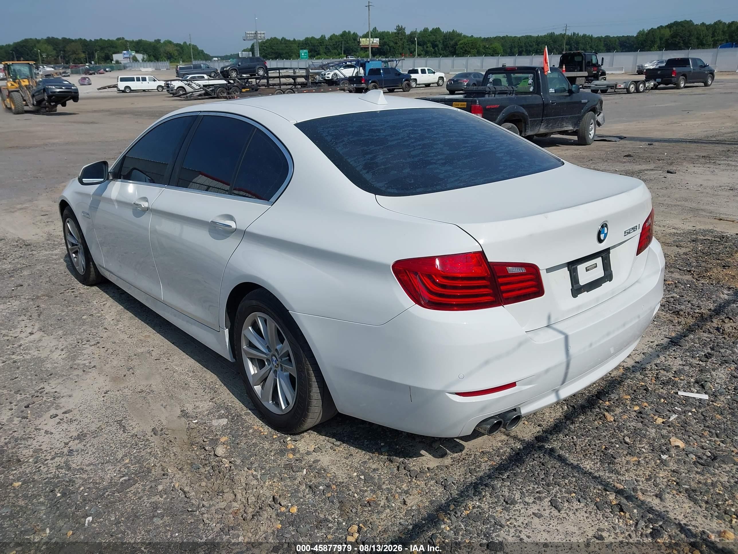2014 Bmw 528i White vin: WBA5A5C55ED505195