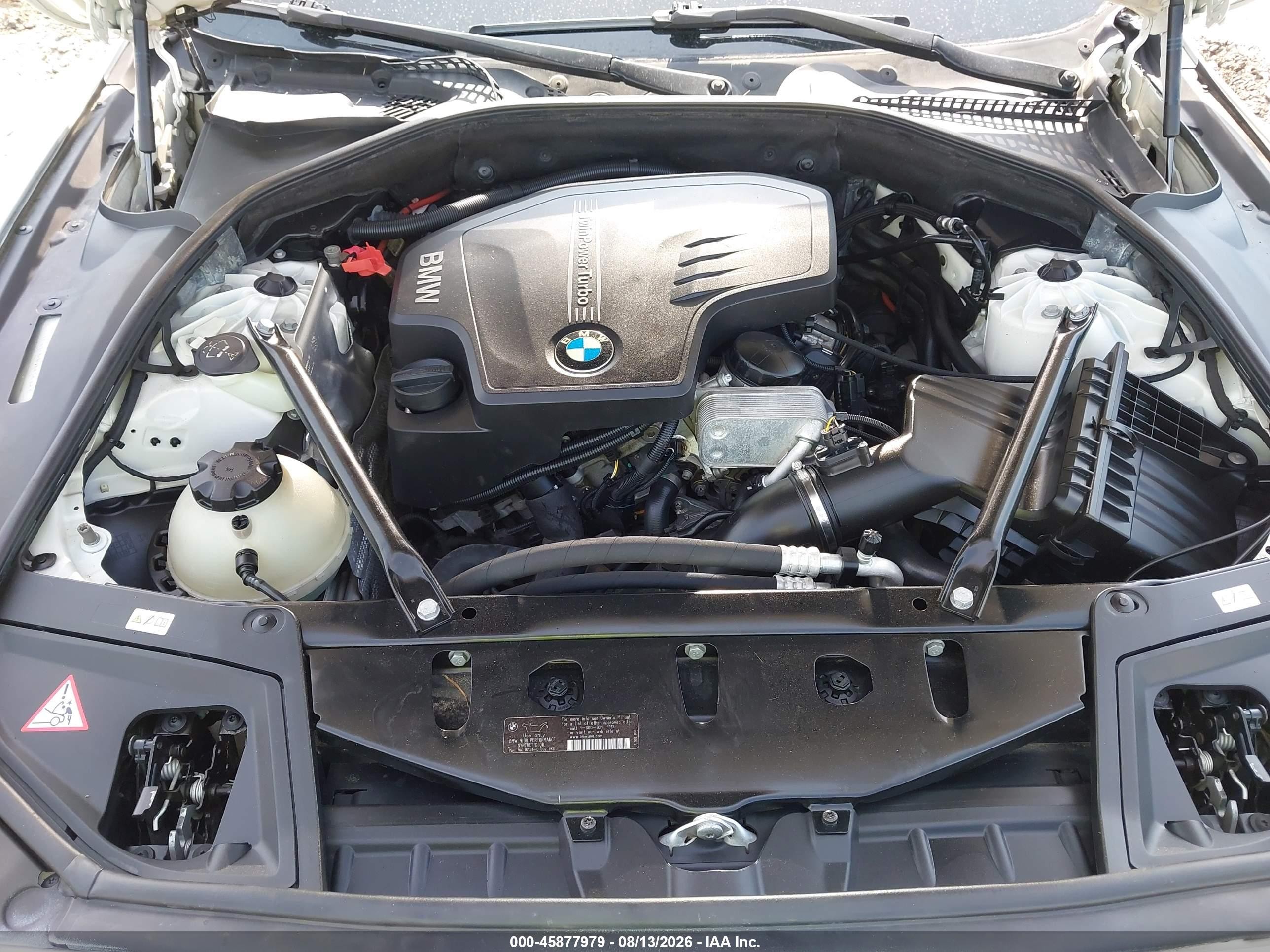 2014 Bmw 528i White vin: WBA5A5C55ED505195