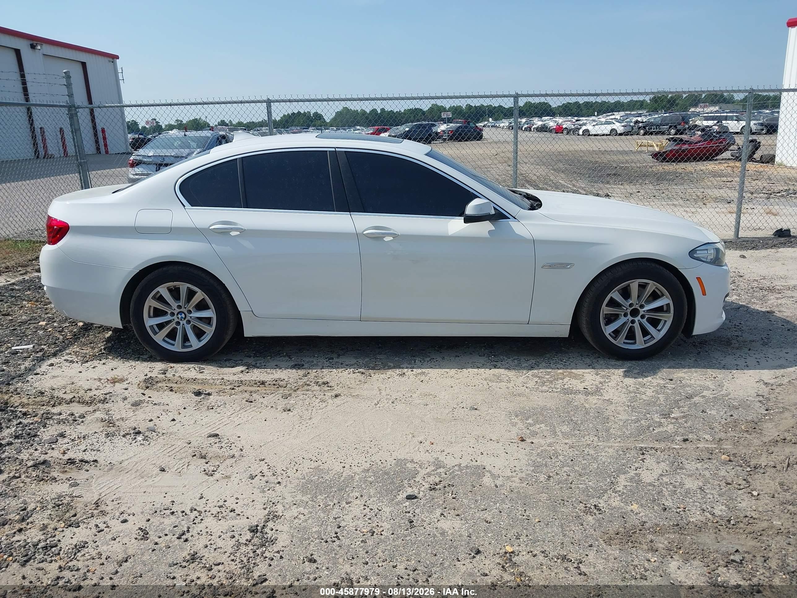 2014 Bmw 528i White vin: WBA5A5C55ED505195