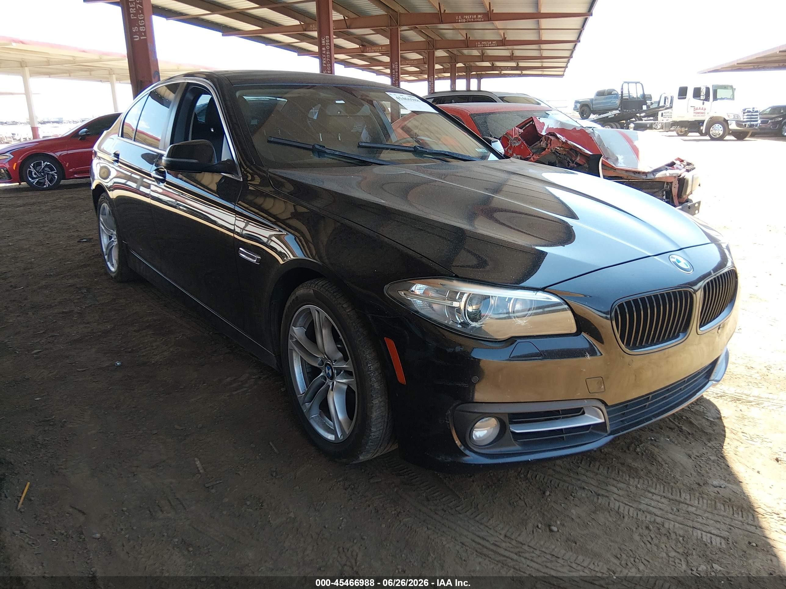 2015 Bmw 528i Black vin: WBA5A5C55FD522953
