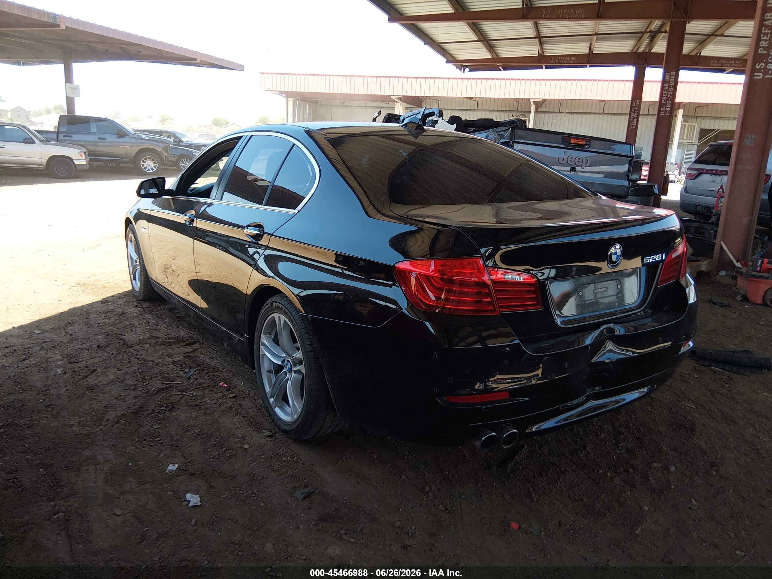 2015 Bmw 528i   Black vin: WBA5A5C55FD522953