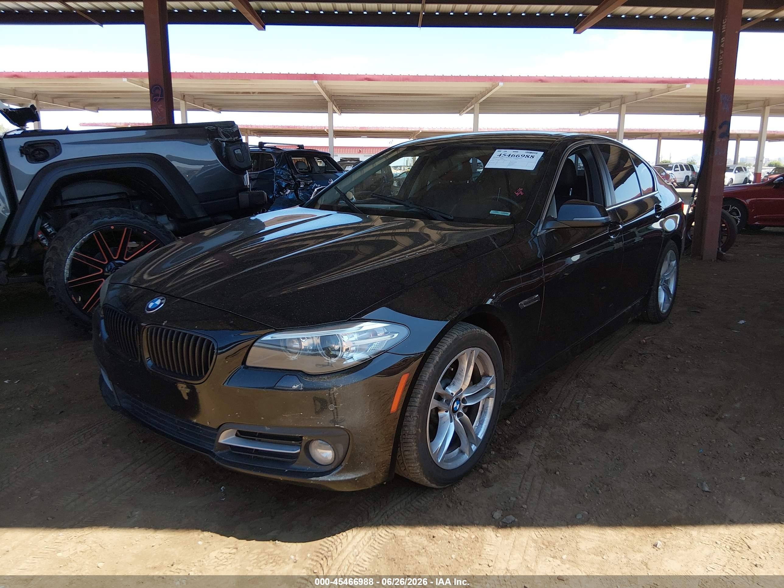 2015 Bmw 528i   Black vin: WBA5A5C55FD522953