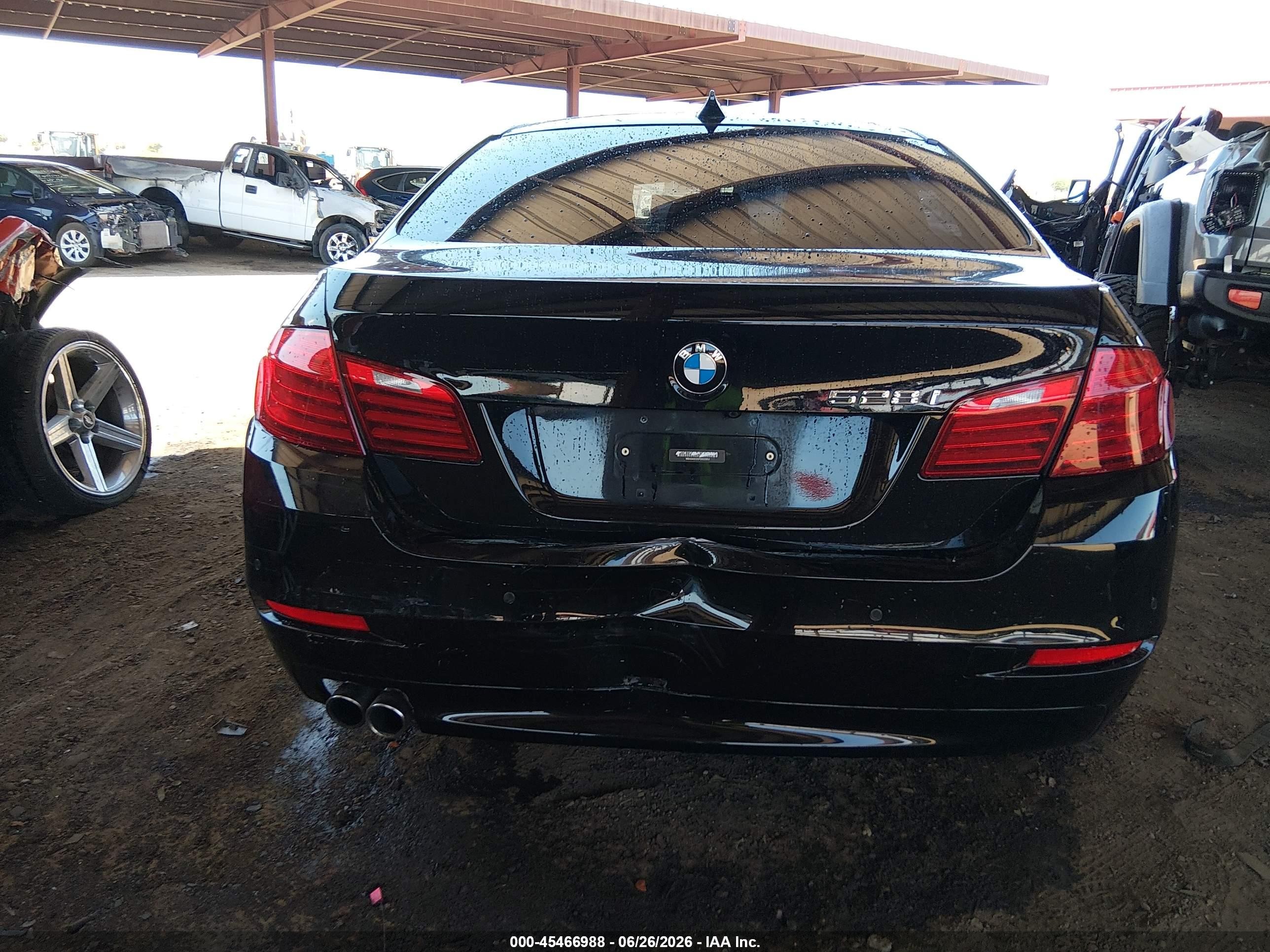2015 Bmw 528i   Black vin: WBA5A5C55FD522953