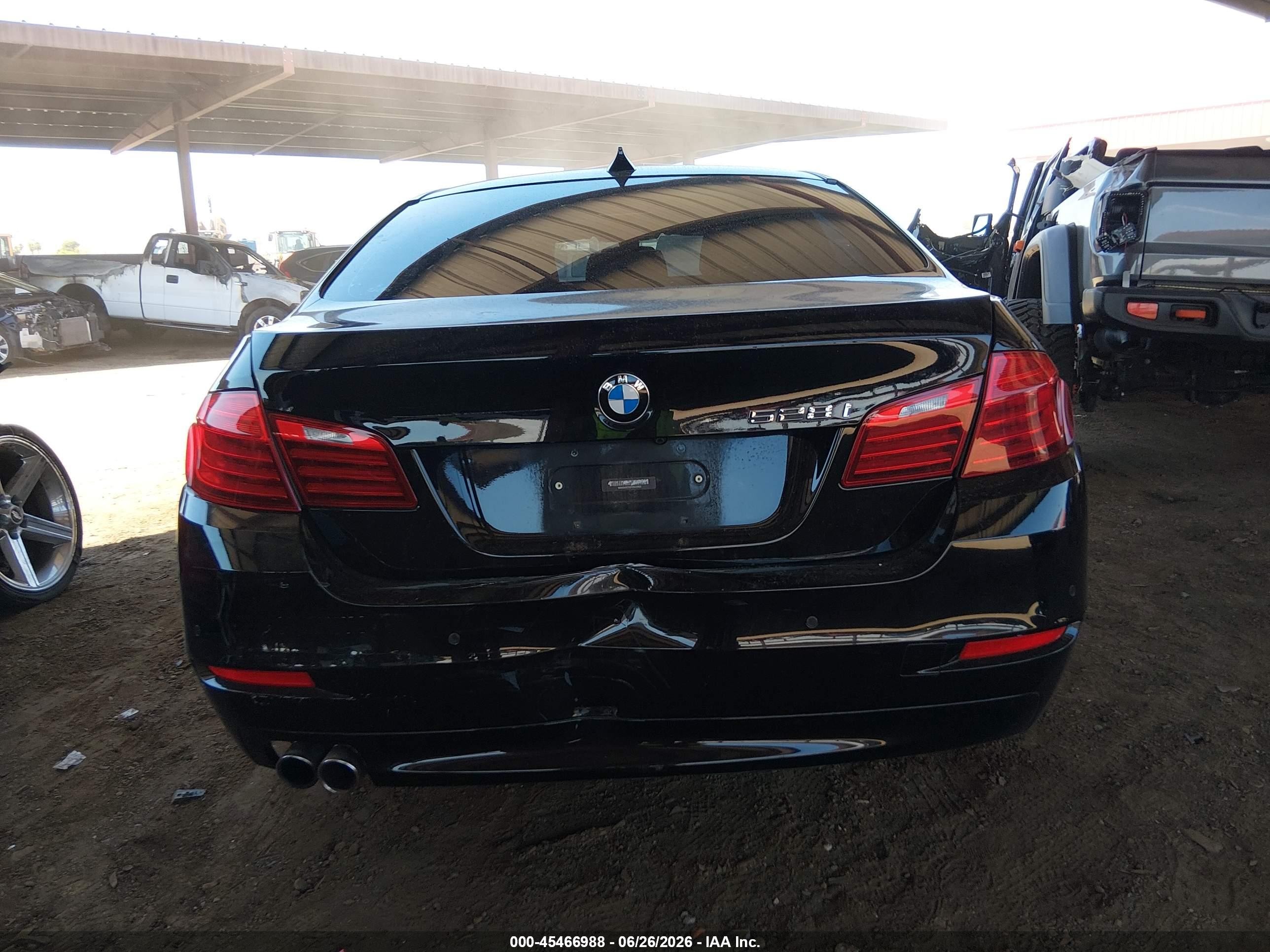 2015 Bmw 528i   Black vin: WBA5A5C55FD522953