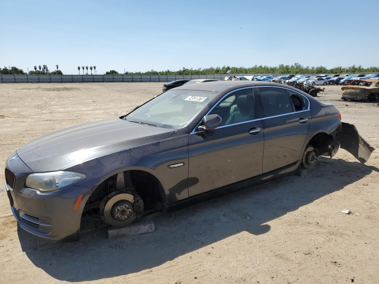 2014 Bmw 528 I Charcoal vin: WBA5A5C56ED502340 Damage: Left Front Wheel, Missing, Replacement Required