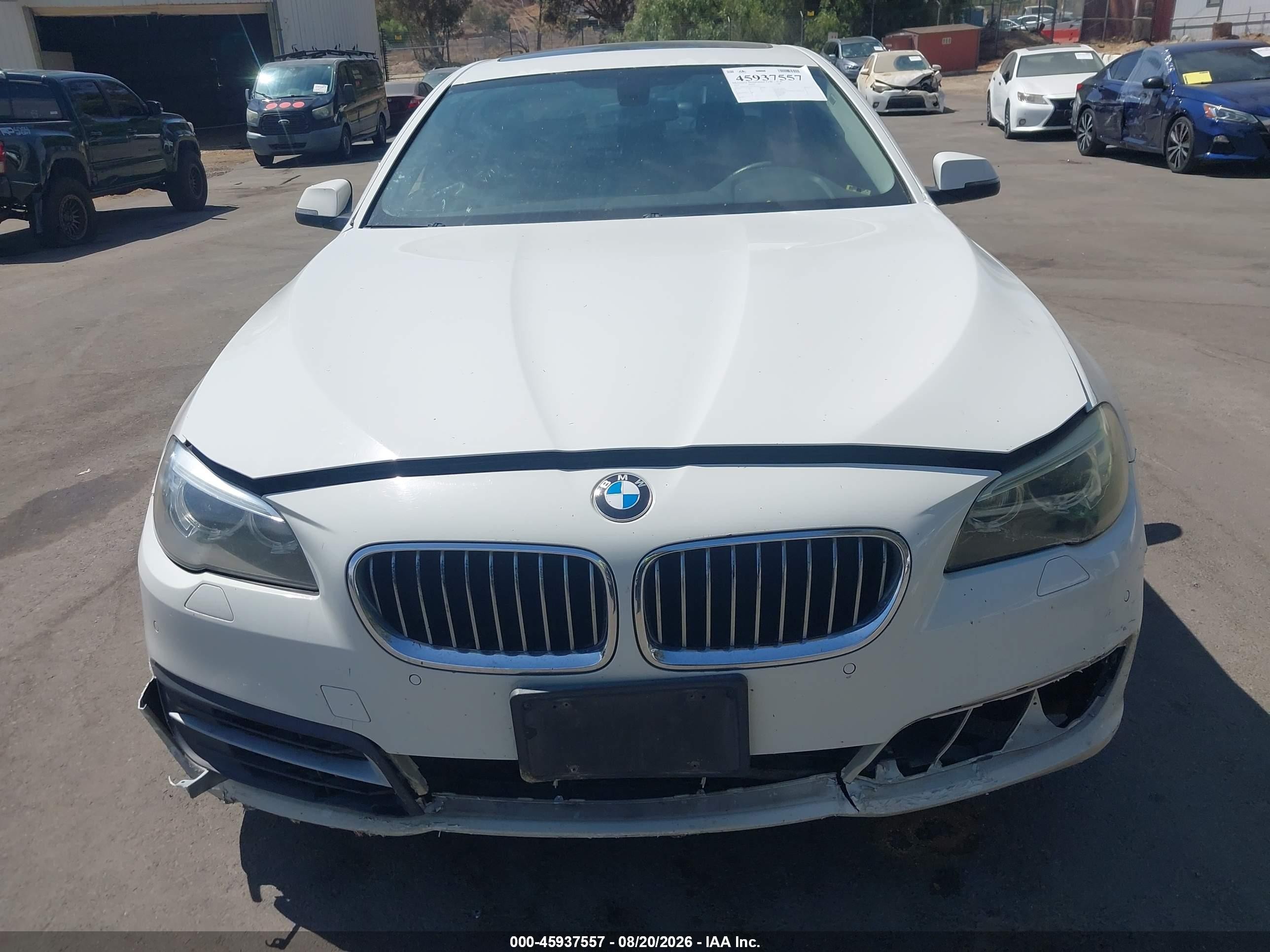 2014 Bmw 528i   White vin: WBA5A5C56ED503956