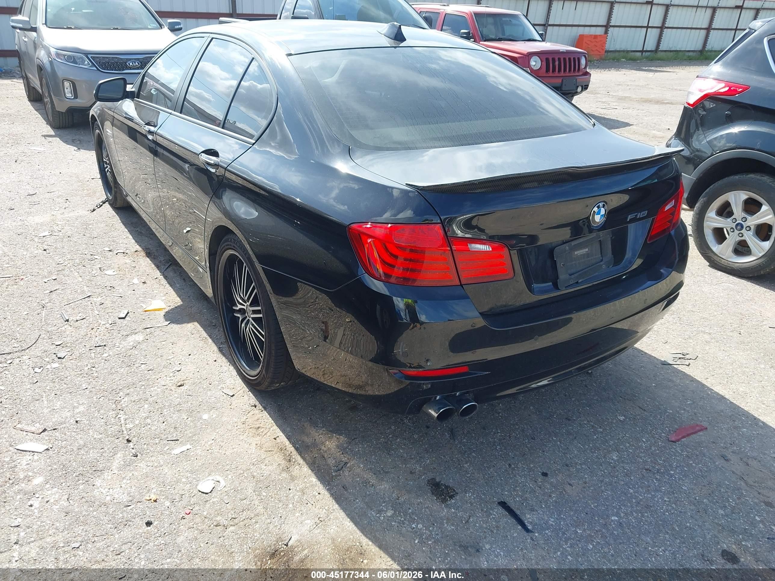 2015 Bmw 528i Black vin: WBA5A5C56FD518099