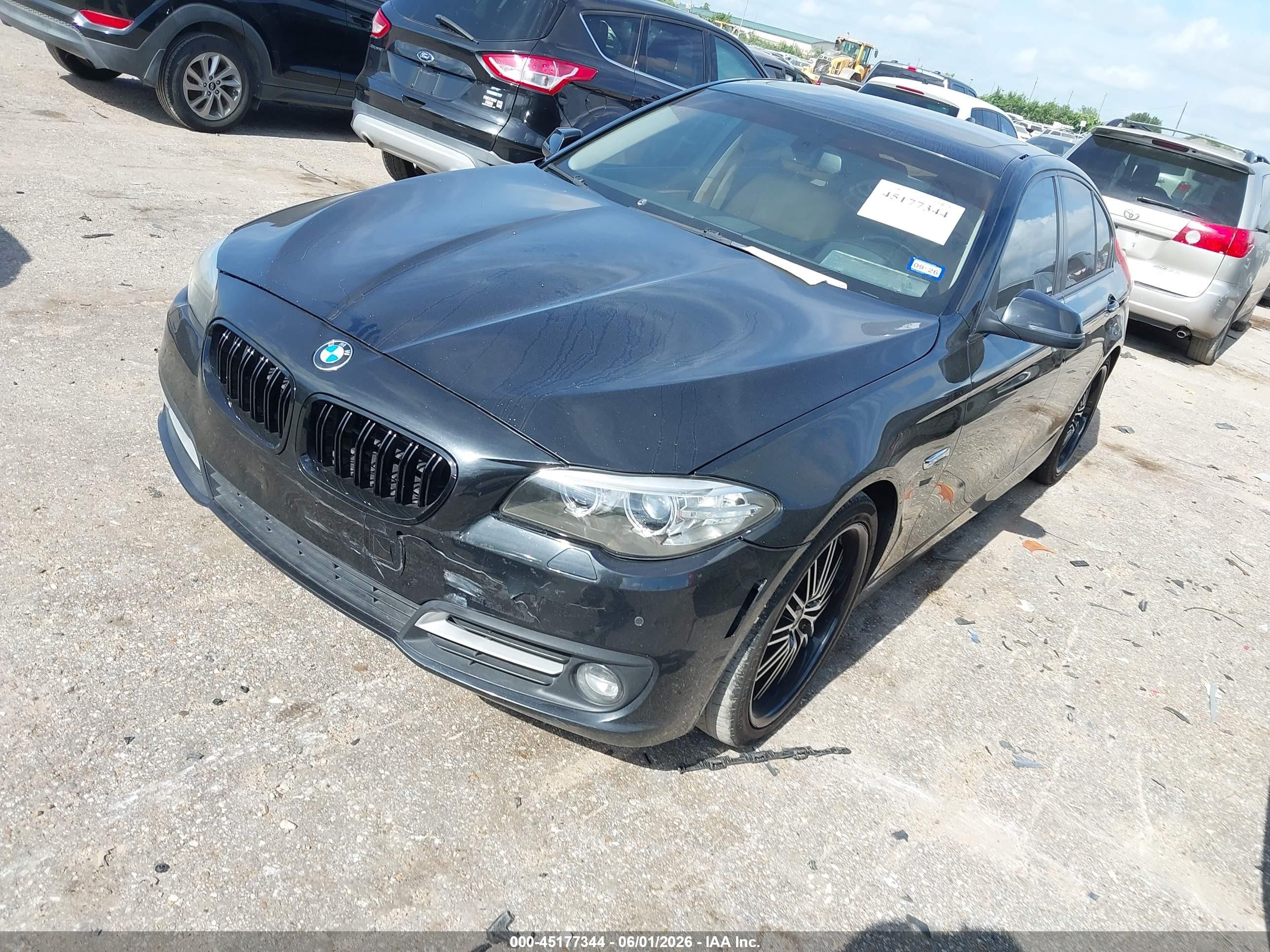2015 Bmw 528i Black vin: WBA5A5C56FD518099