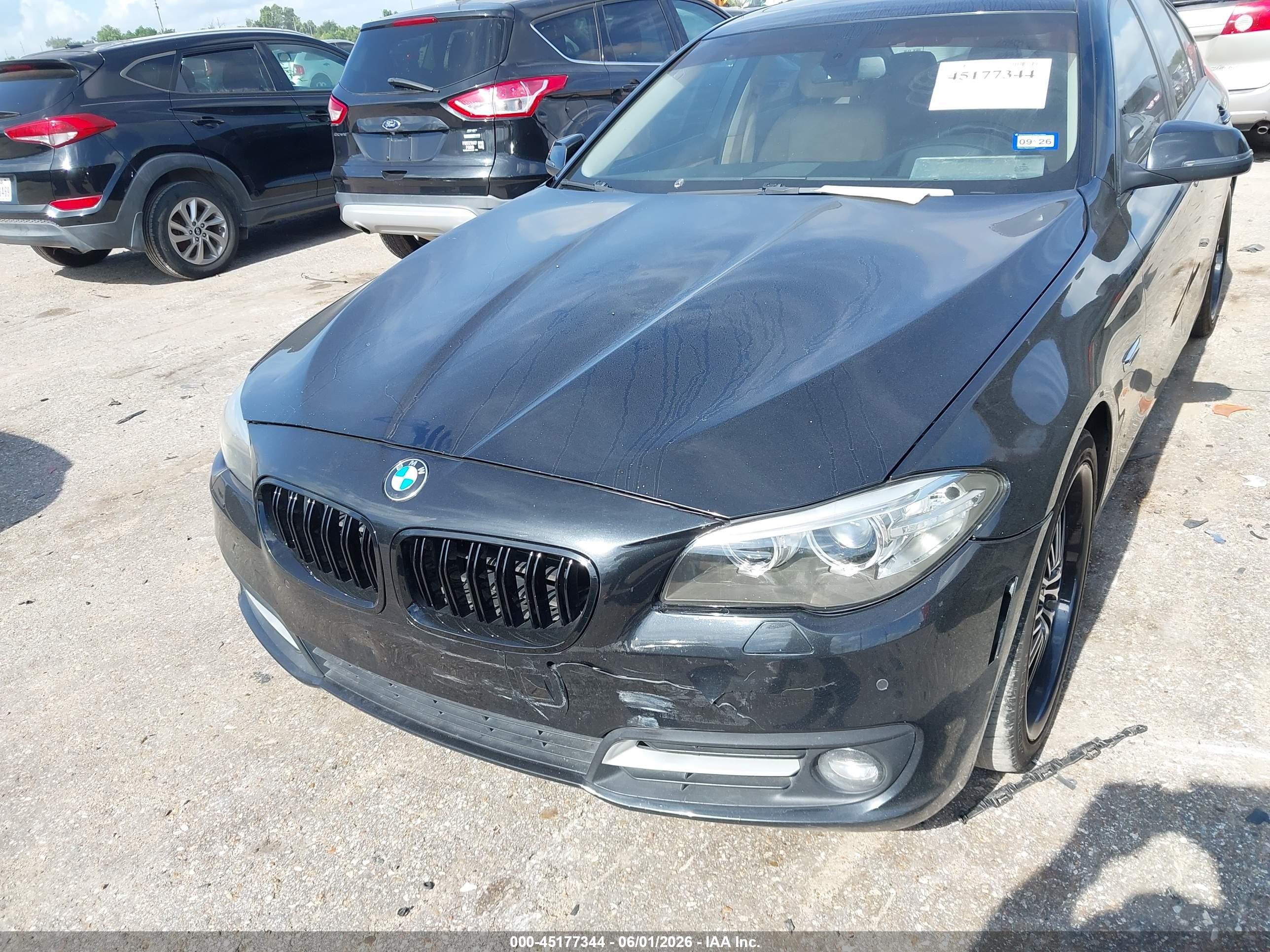2015 Bmw 528i Black vin: WBA5A5C56FD518099