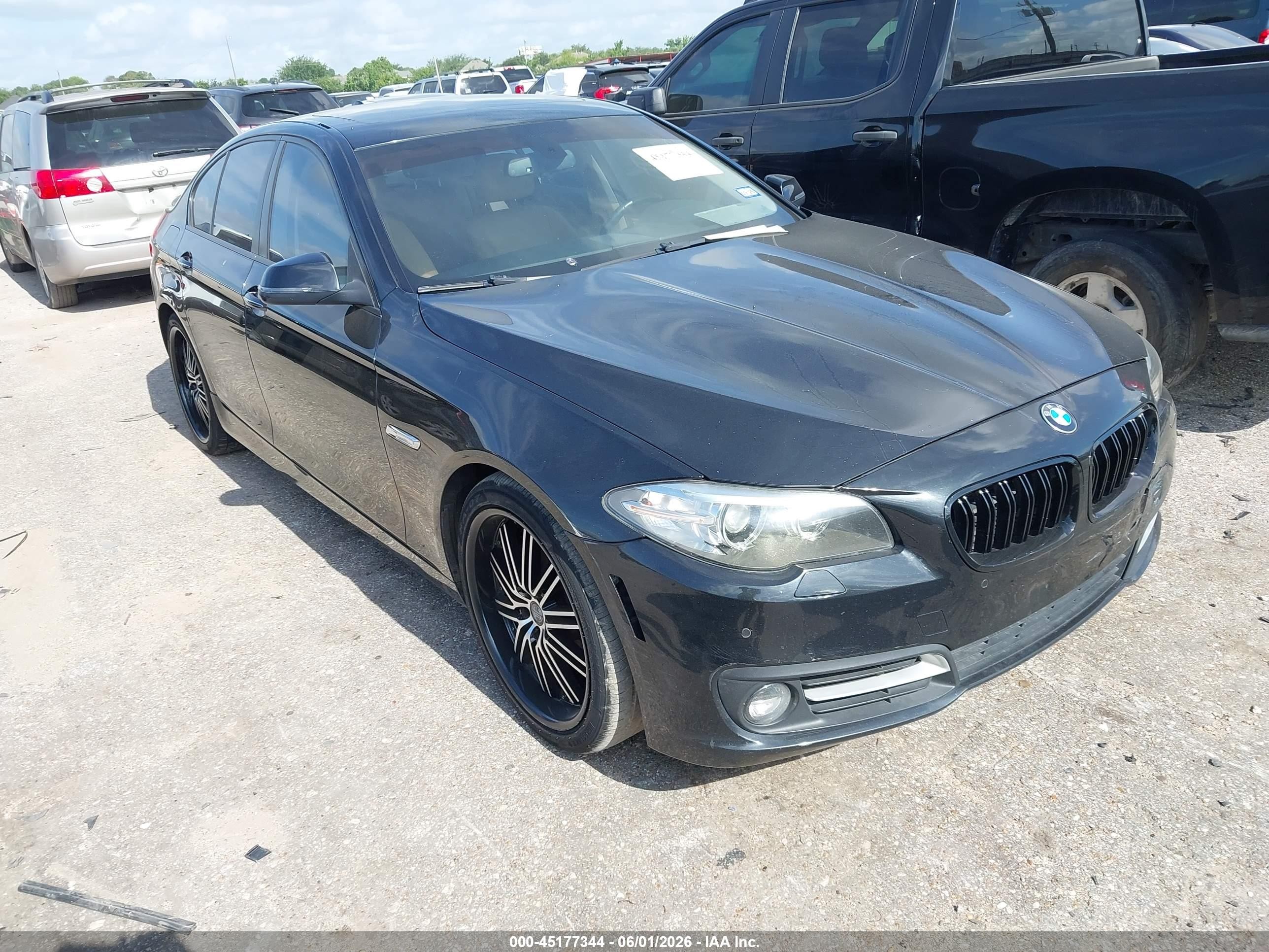 2015 Bmw 528i Black vin: WBA5A5C56FD518099