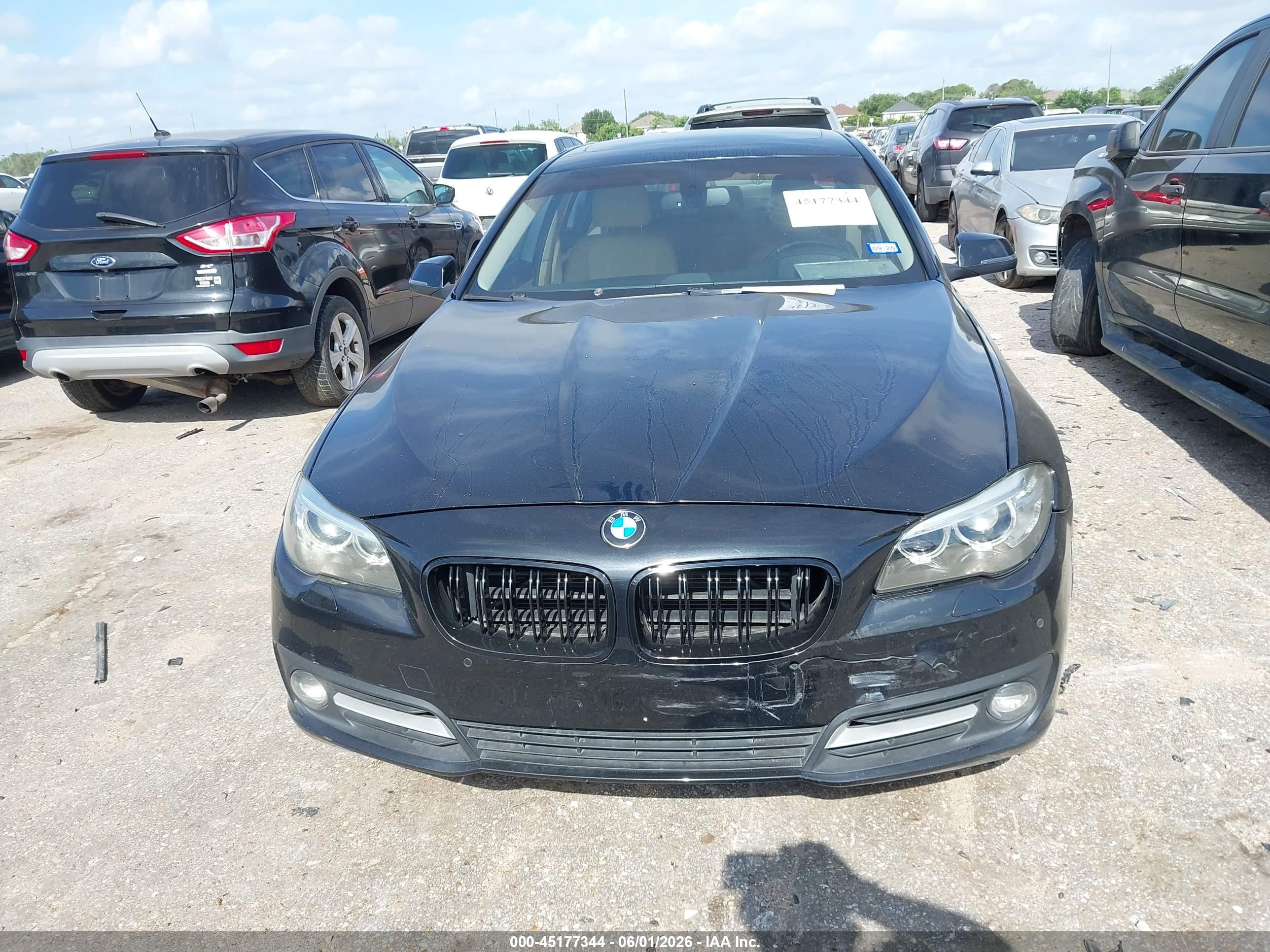 2015 Bmw 528i Black vin: WBA5A5C56FD518099