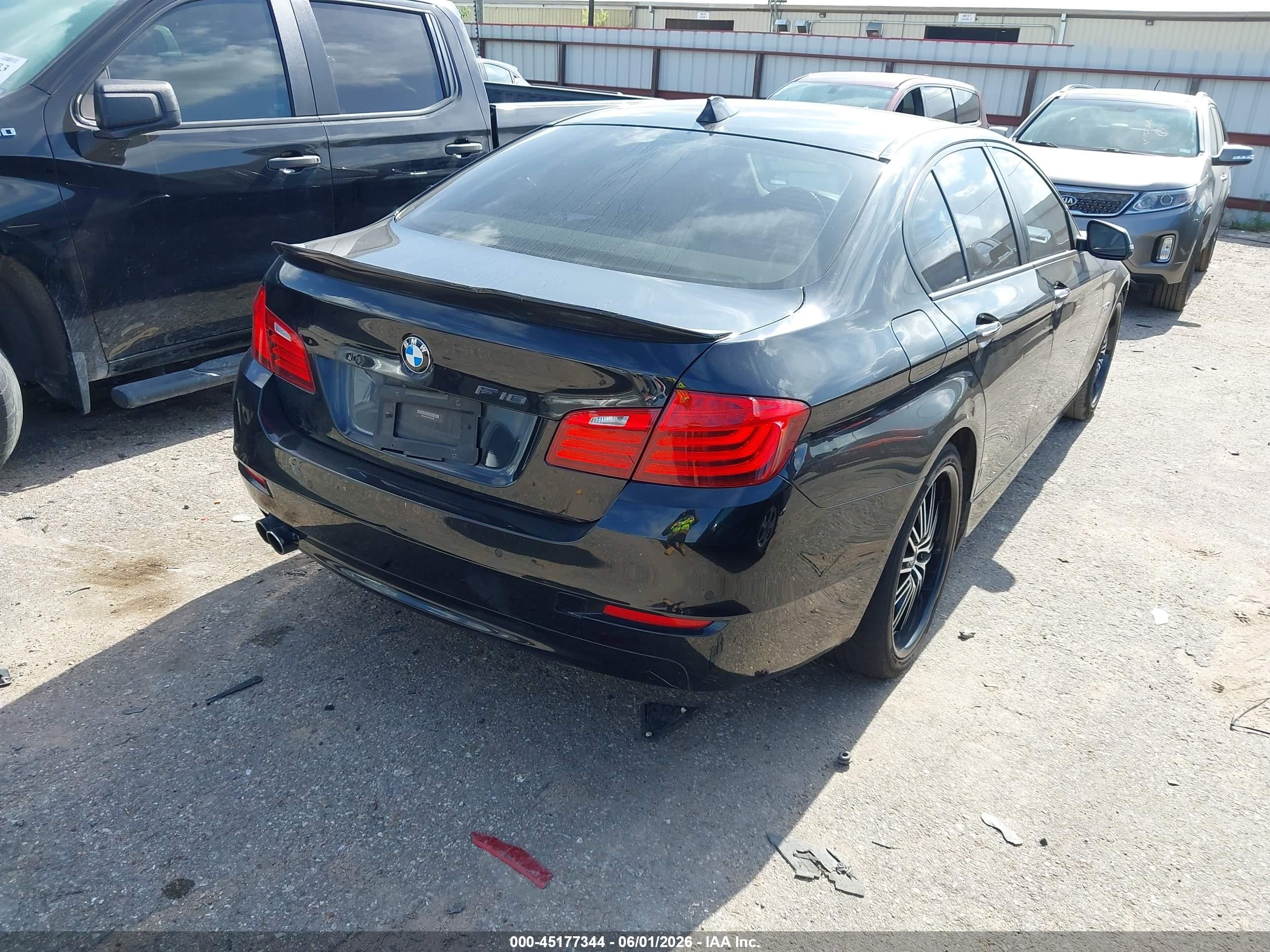 2015 Bmw 528i Black vin: WBA5A5C56FD518099