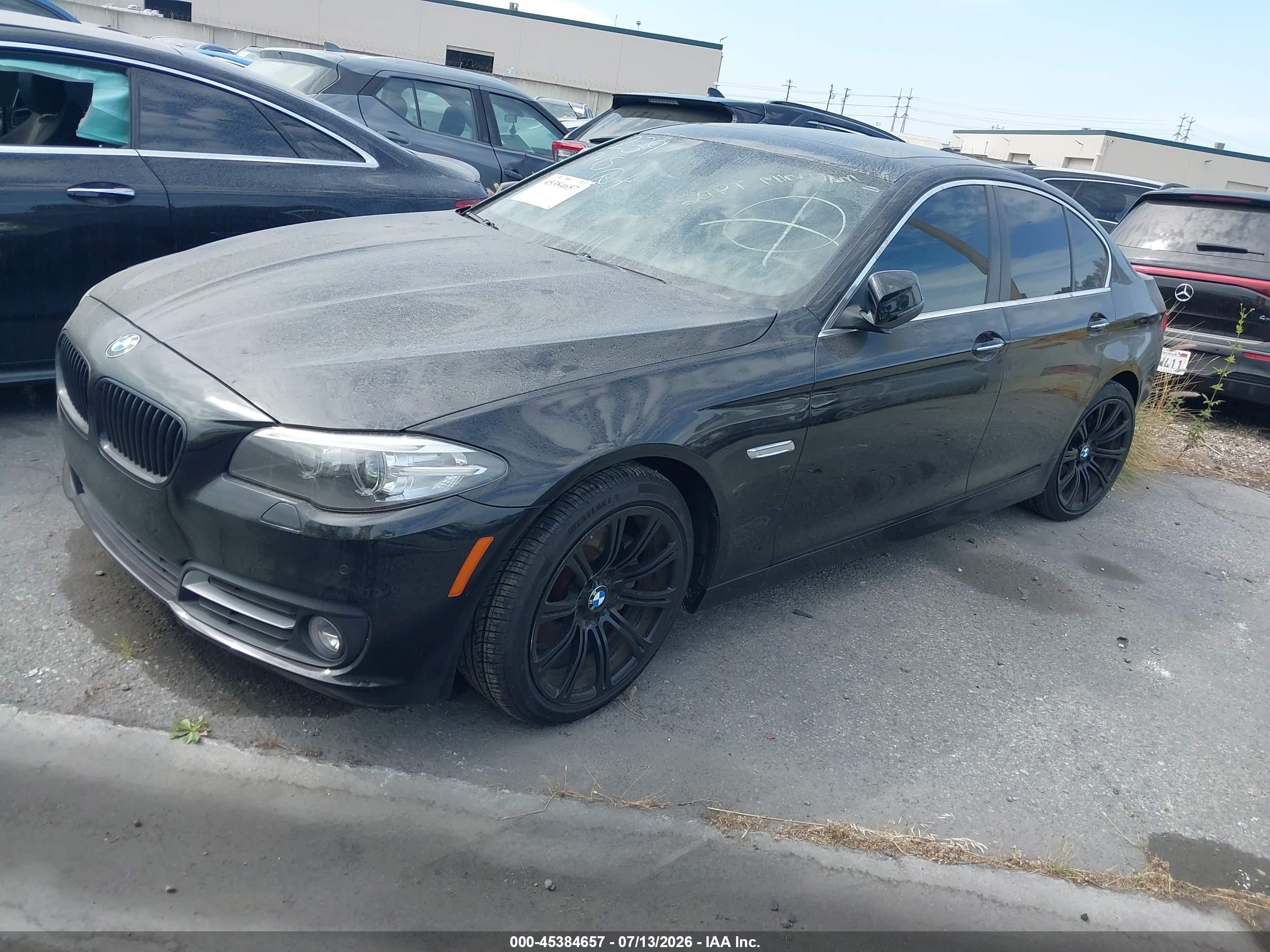 2015 Bmw 528i   Черный vin: WBA5A5C56FD522167