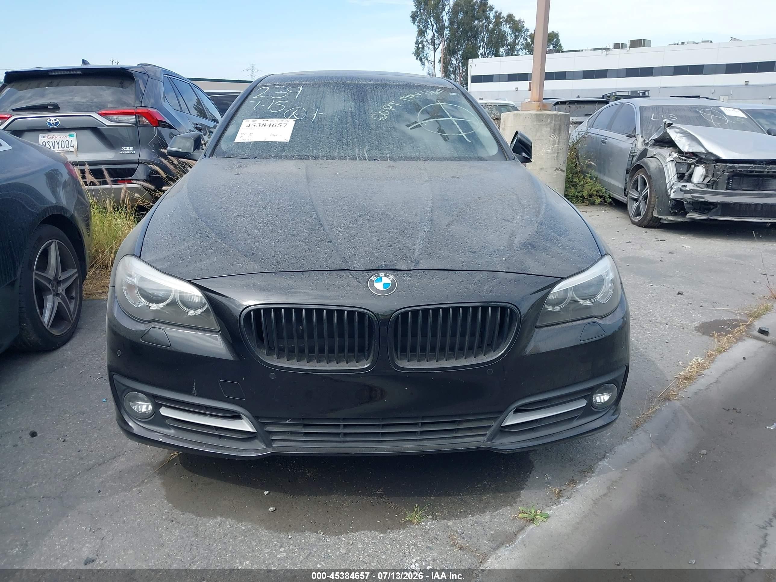 2015 Bmw 528i   Черный vin: WBA5A5C56FD522167