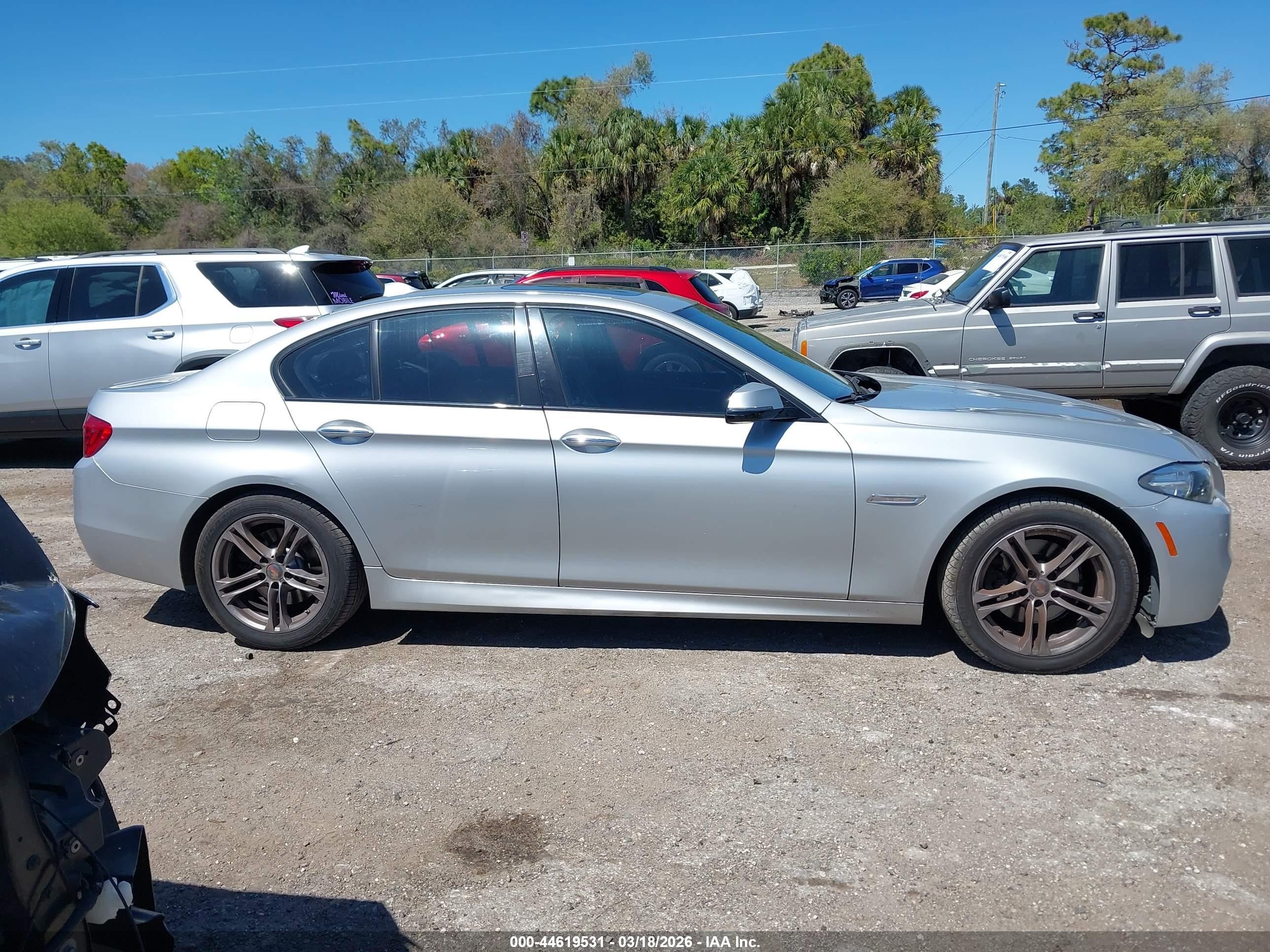 2015 Bmw 528i   Silver vin: WBA5A5C56FD523190