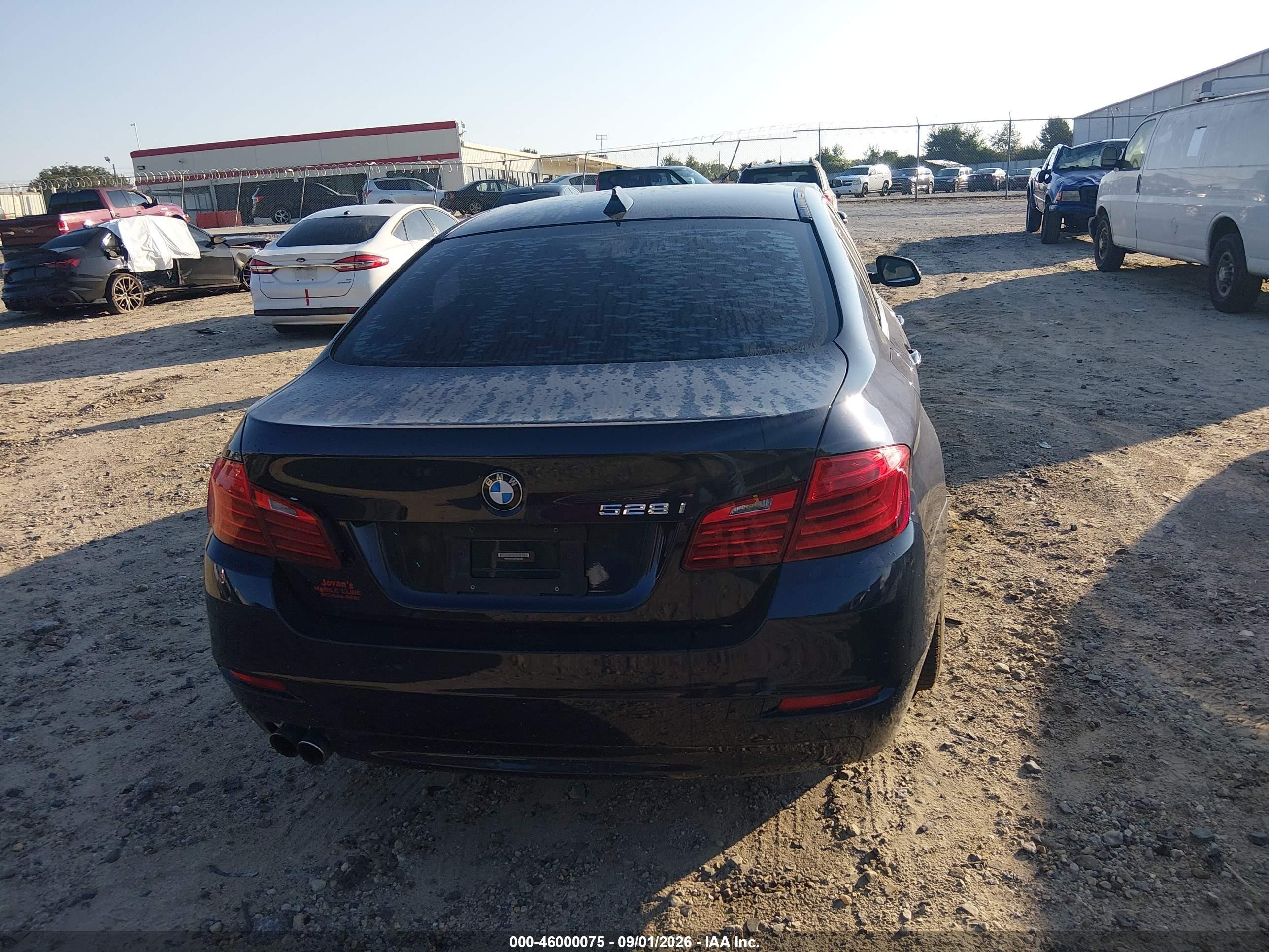 2015 Bmw 528i   Black vin: WBA5A5C56FD523402