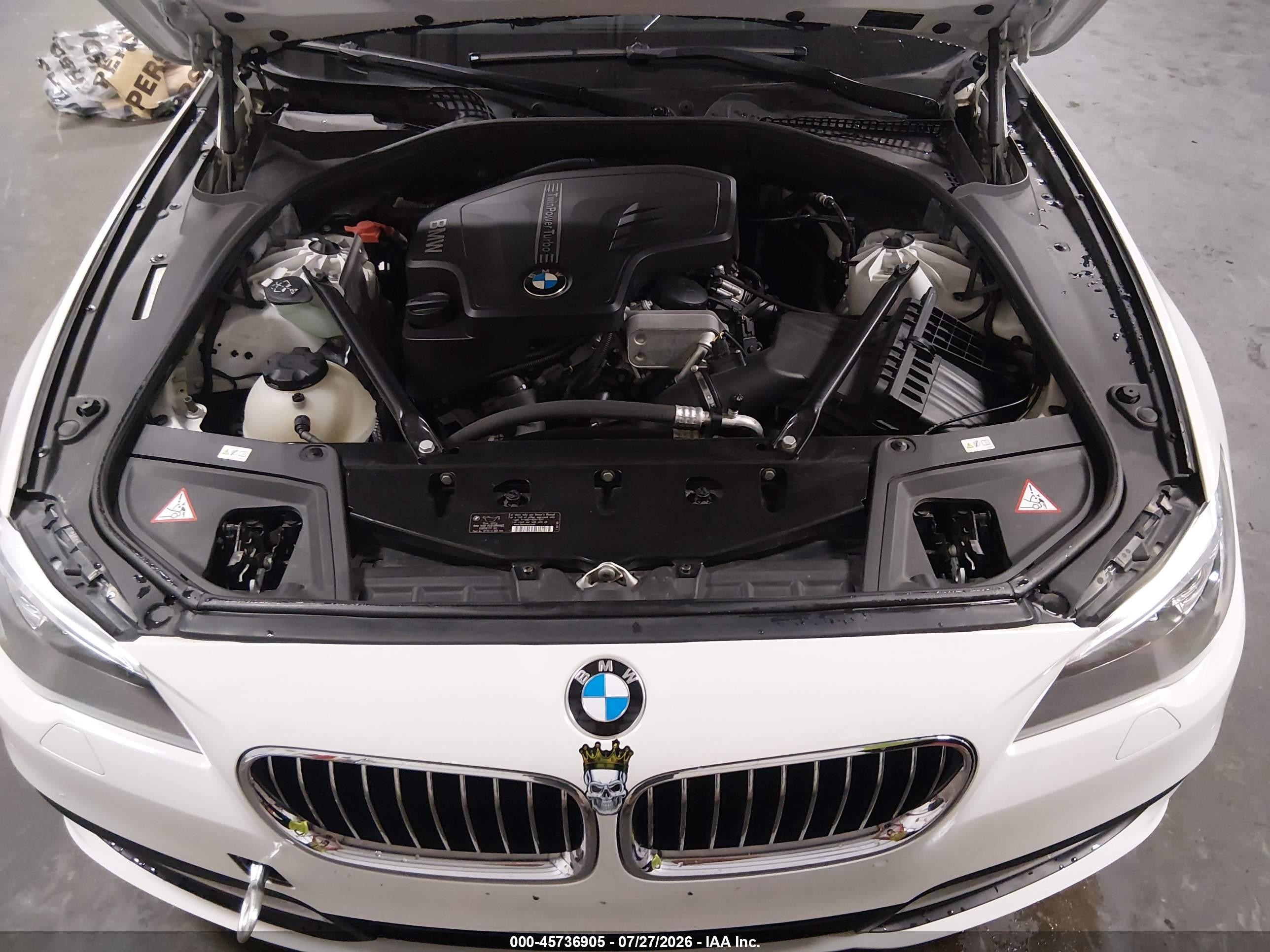 2014 Bmw 528i   White vin: WBA5A5C57ED020783