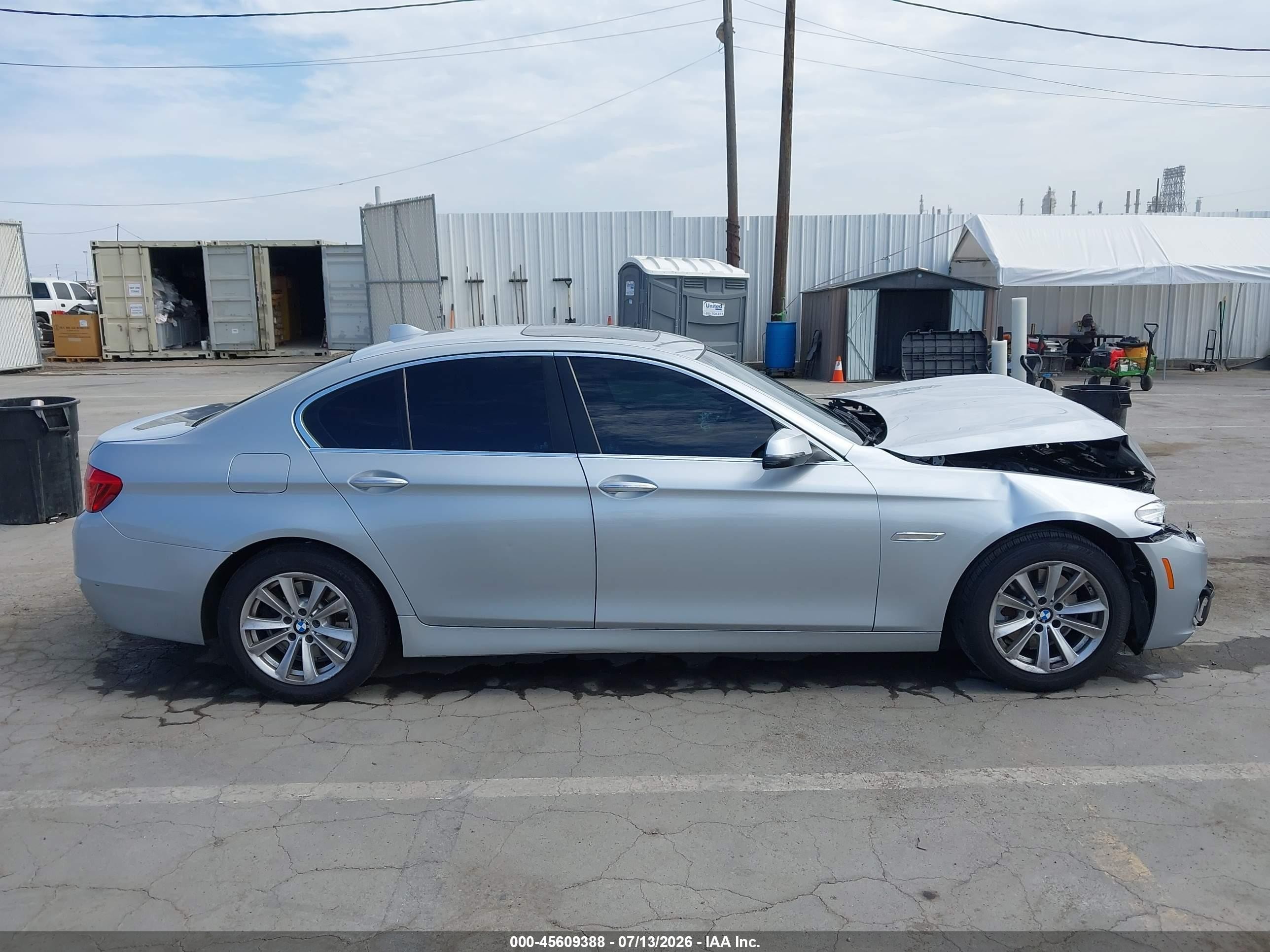 2015 Bmw 528i   Silver vin: WBA5A5C57FD515907