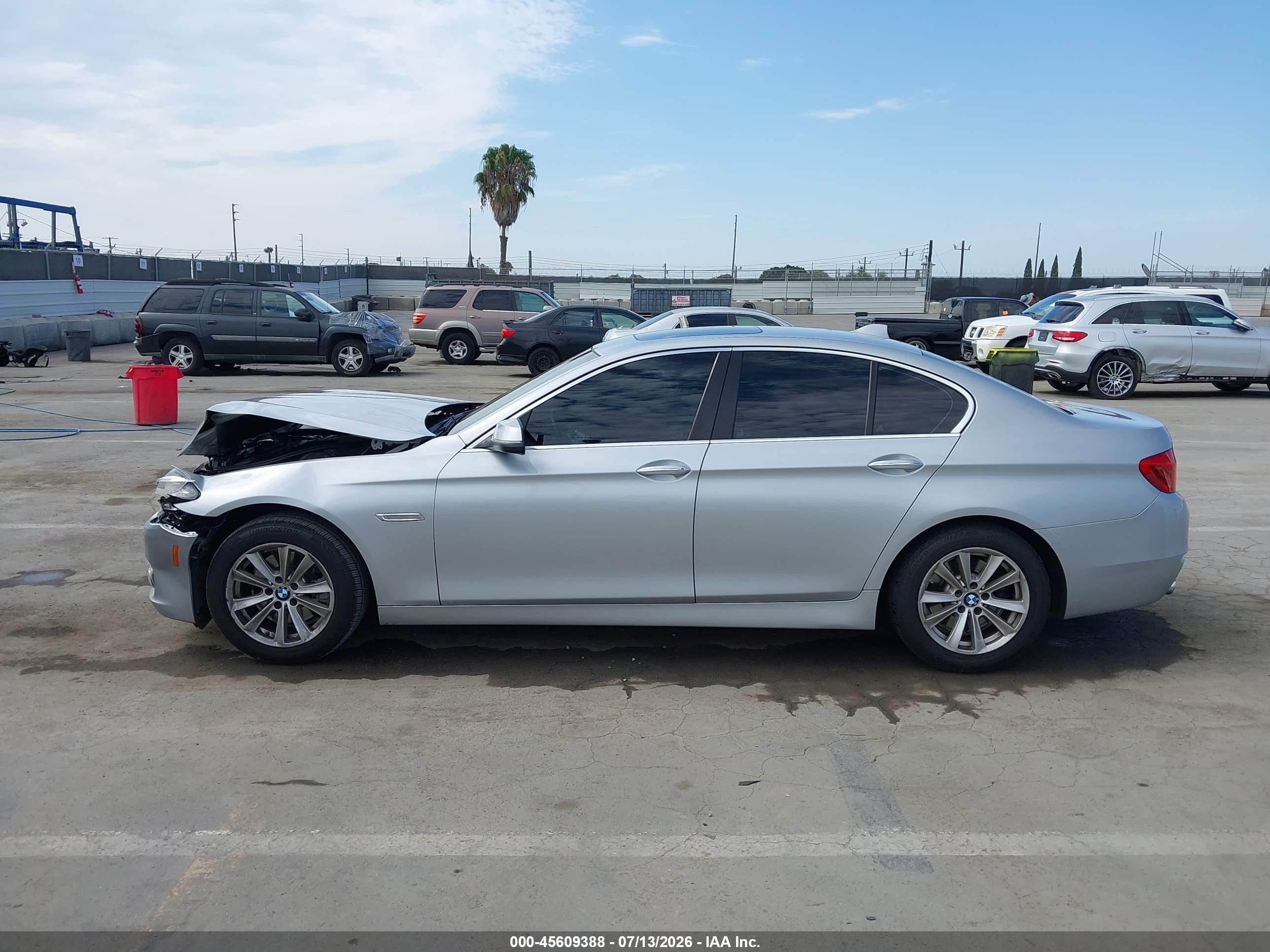 2015 Bmw 528i   Silver vin: WBA5A5C57FD515907