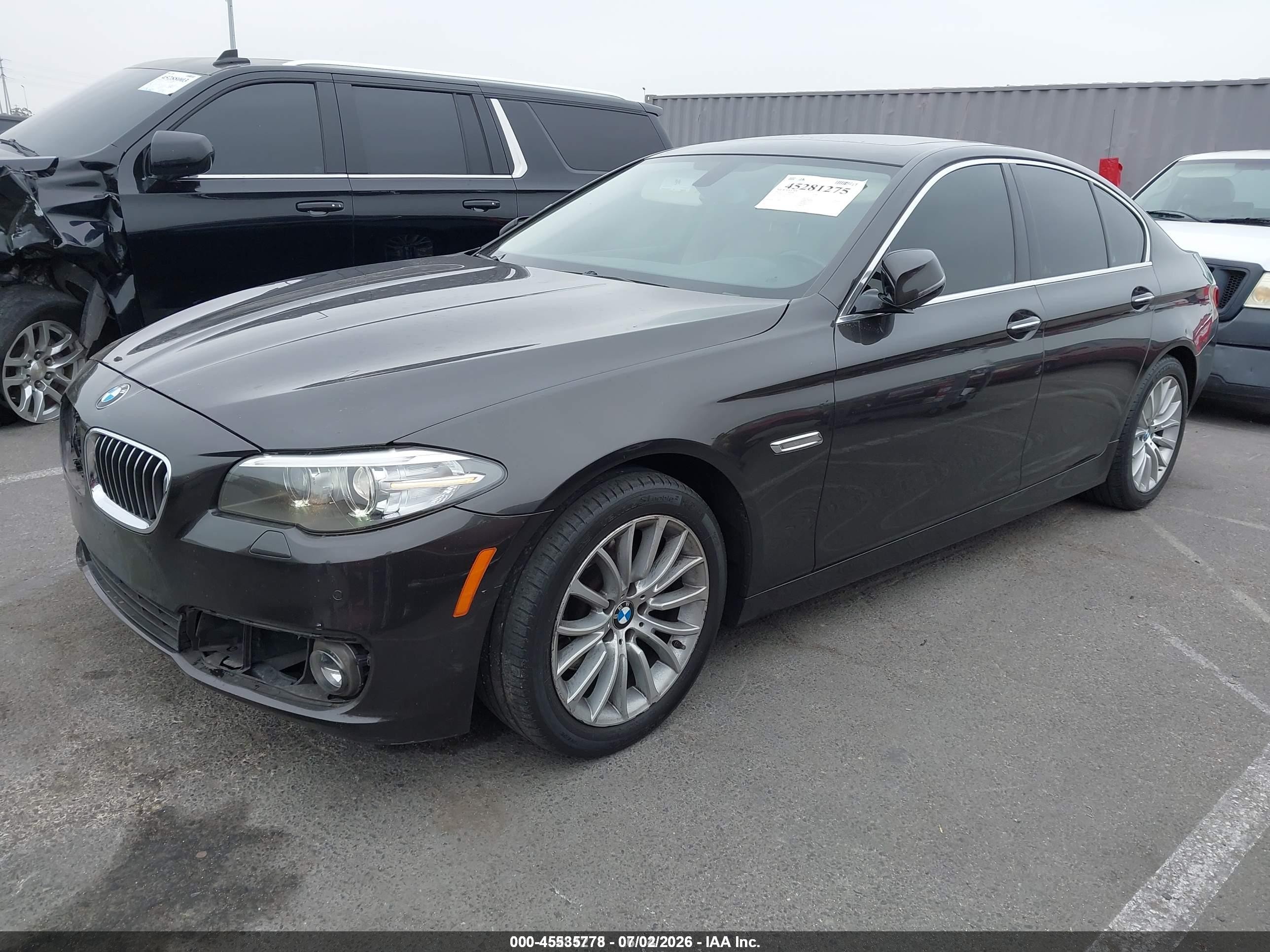 2015 Bmw 528i   Black vin: WBA5A5C57FD522159