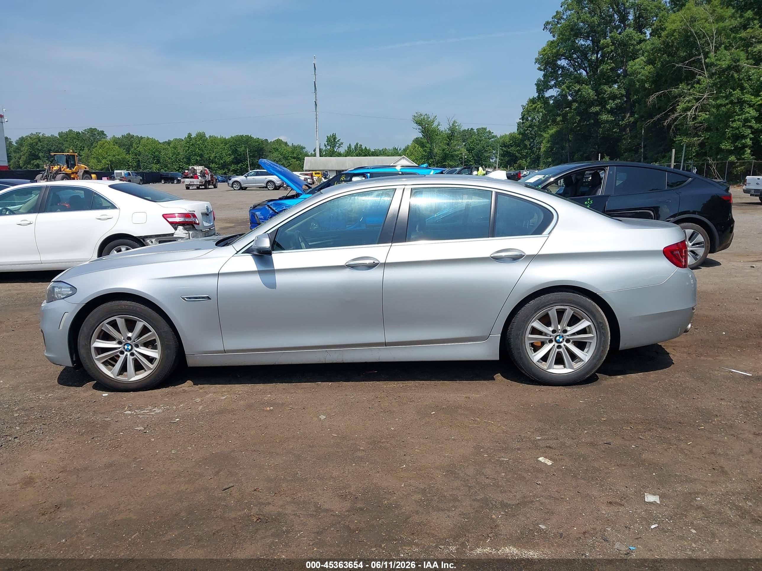 2015 Bmw 528i   Silver vin: WBA5A5C57FD524400