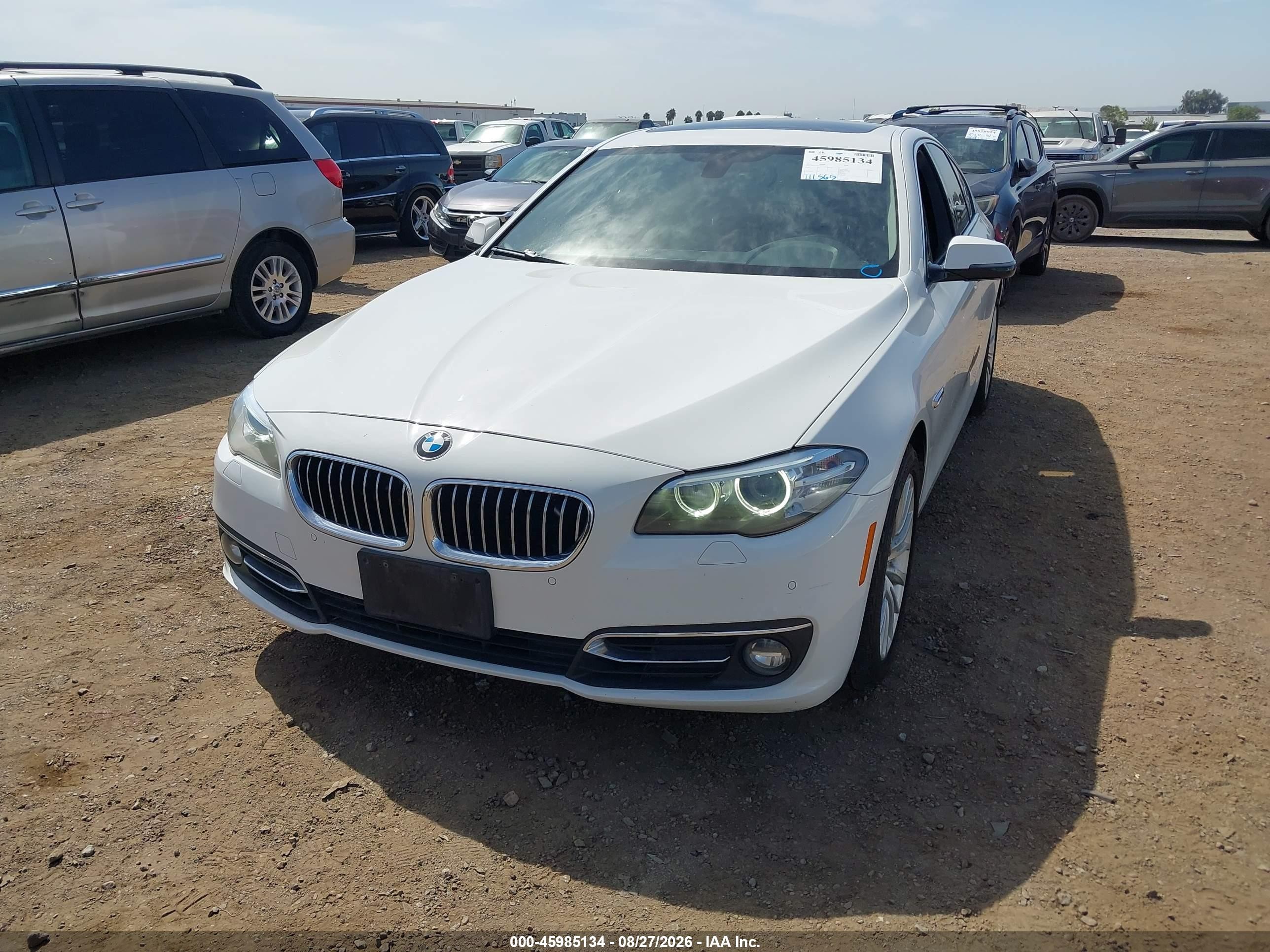 2014 Bmw 528i   White vin: WBA5A5C58ED501870