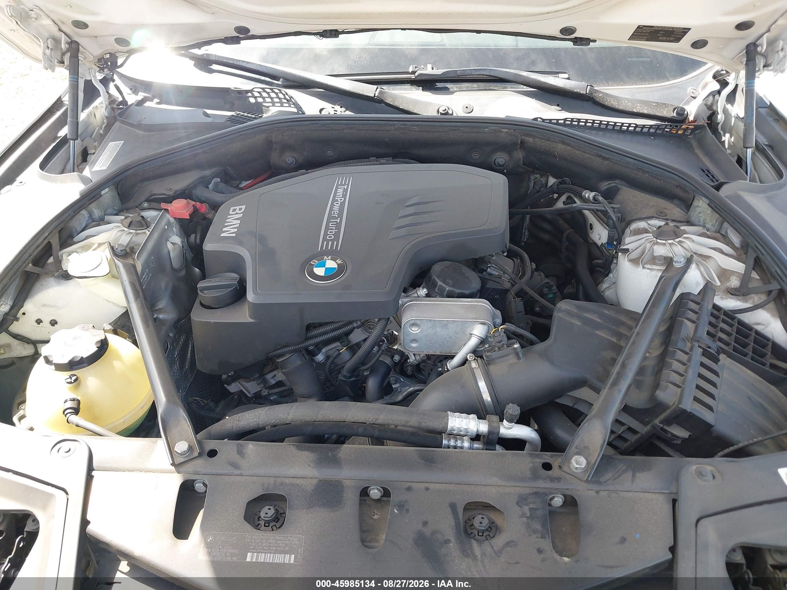 2014 Bmw 528i   White vin: WBA5A5C58ED501870