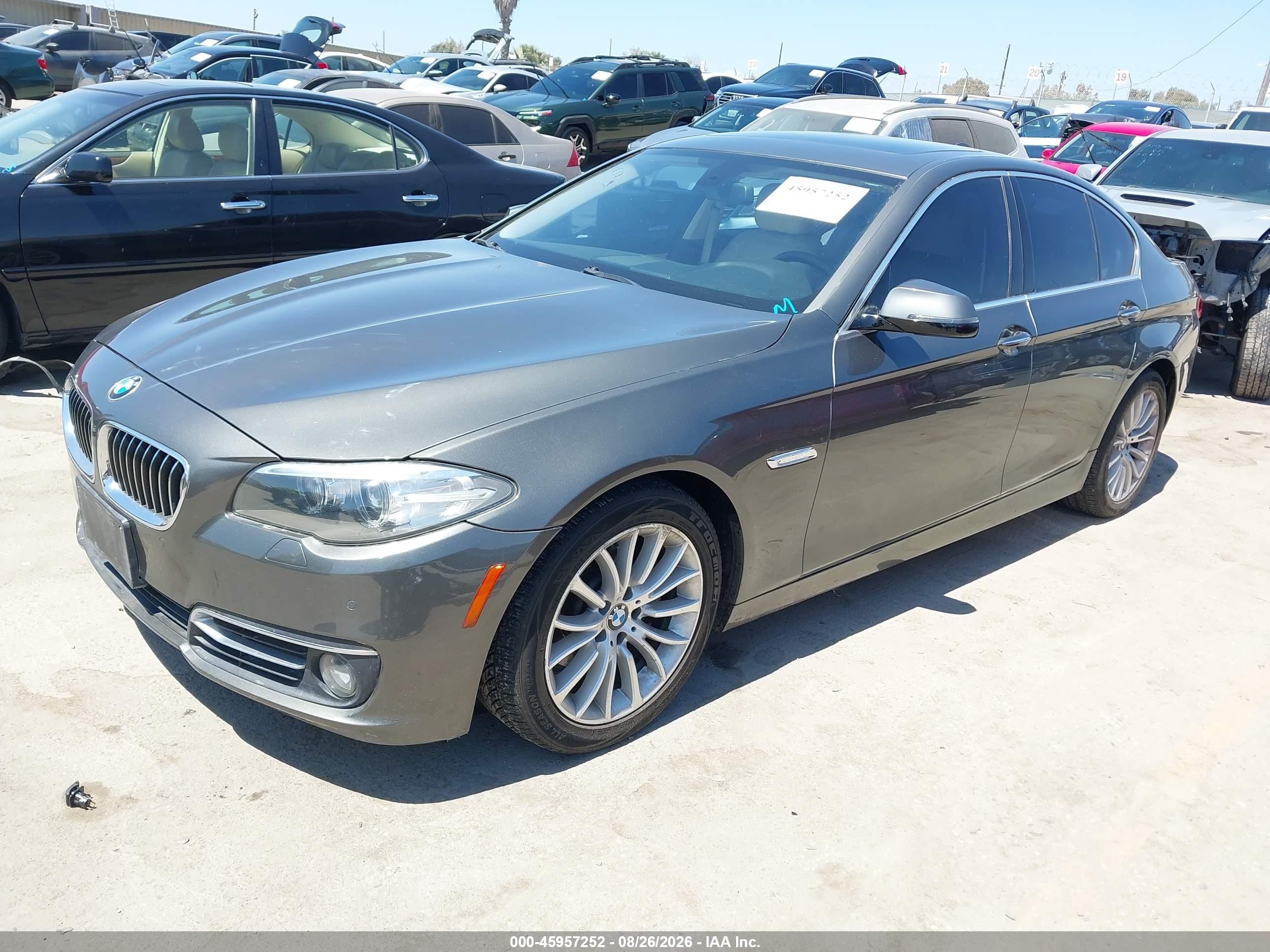 2014 Bmw 528i Gray vin: WBA5A5C58ED508544
