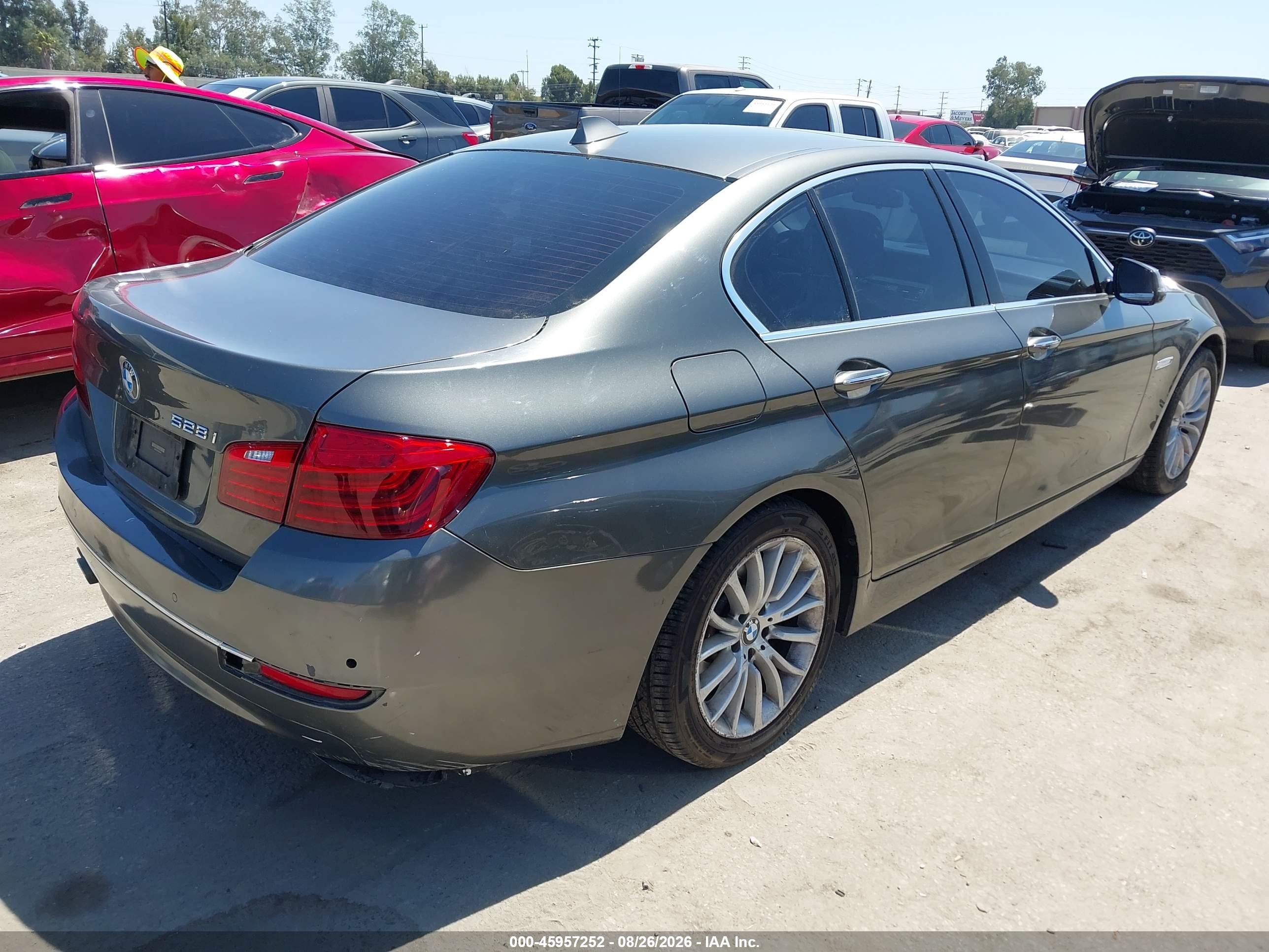 2014 Bmw 528i Gray vin: WBA5A5C58ED508544