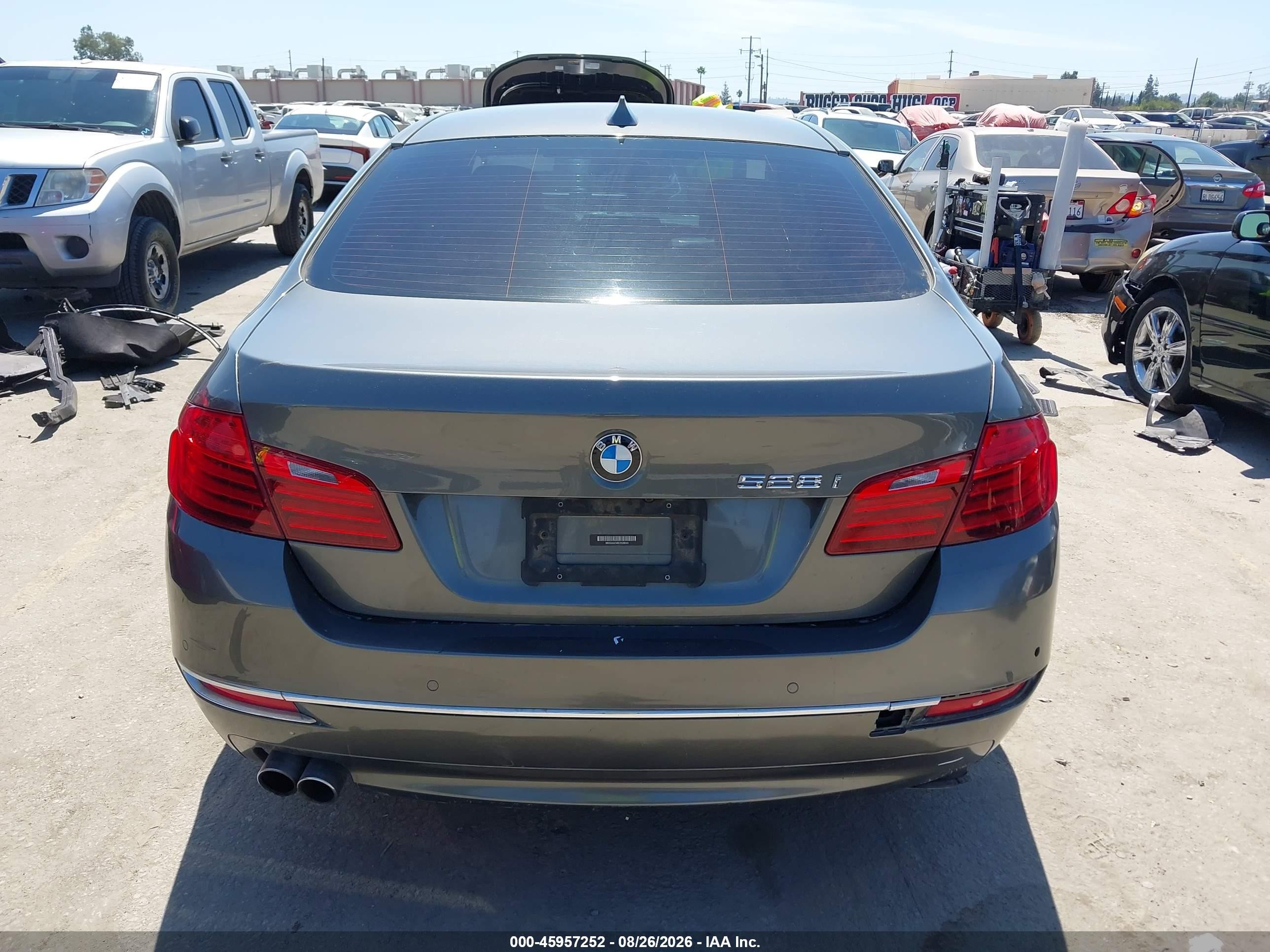 2014 Bmw 528i Gray vin: WBA5A5C58ED508544