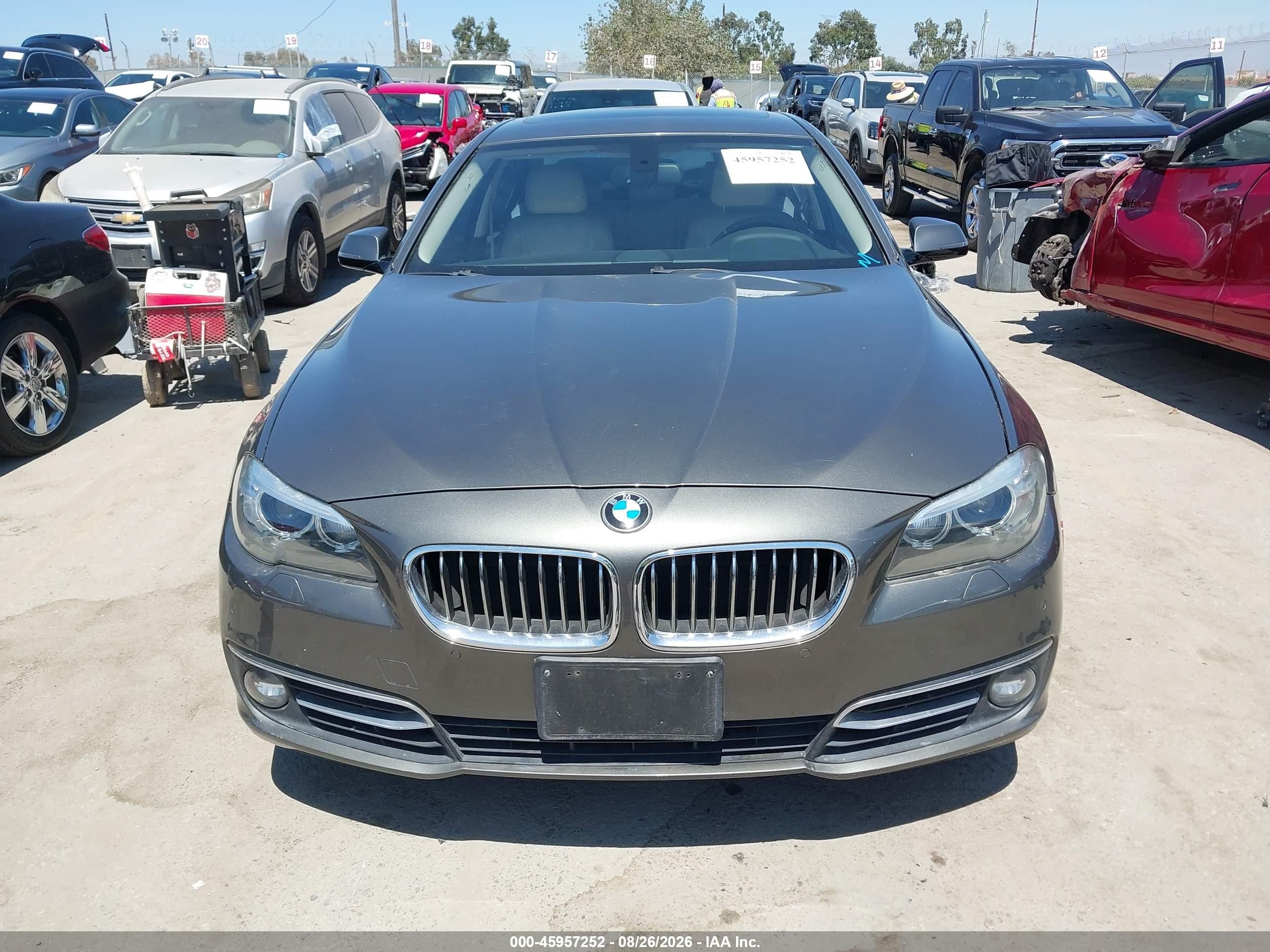 2014 Bmw 528i Gray vin: WBA5A5C58ED508544