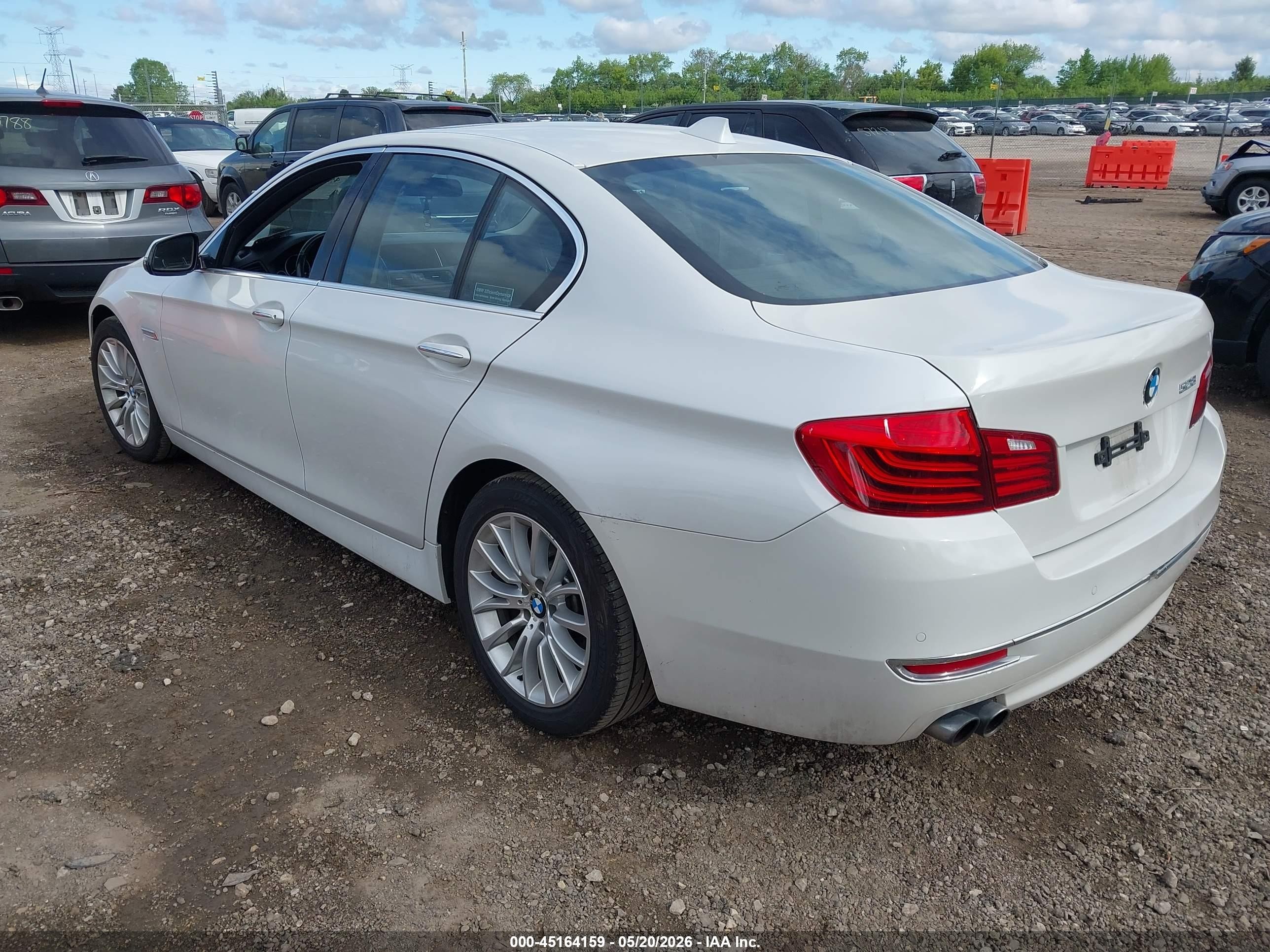2014 Bmw 528i White vin: WBA5A5C58ED511895