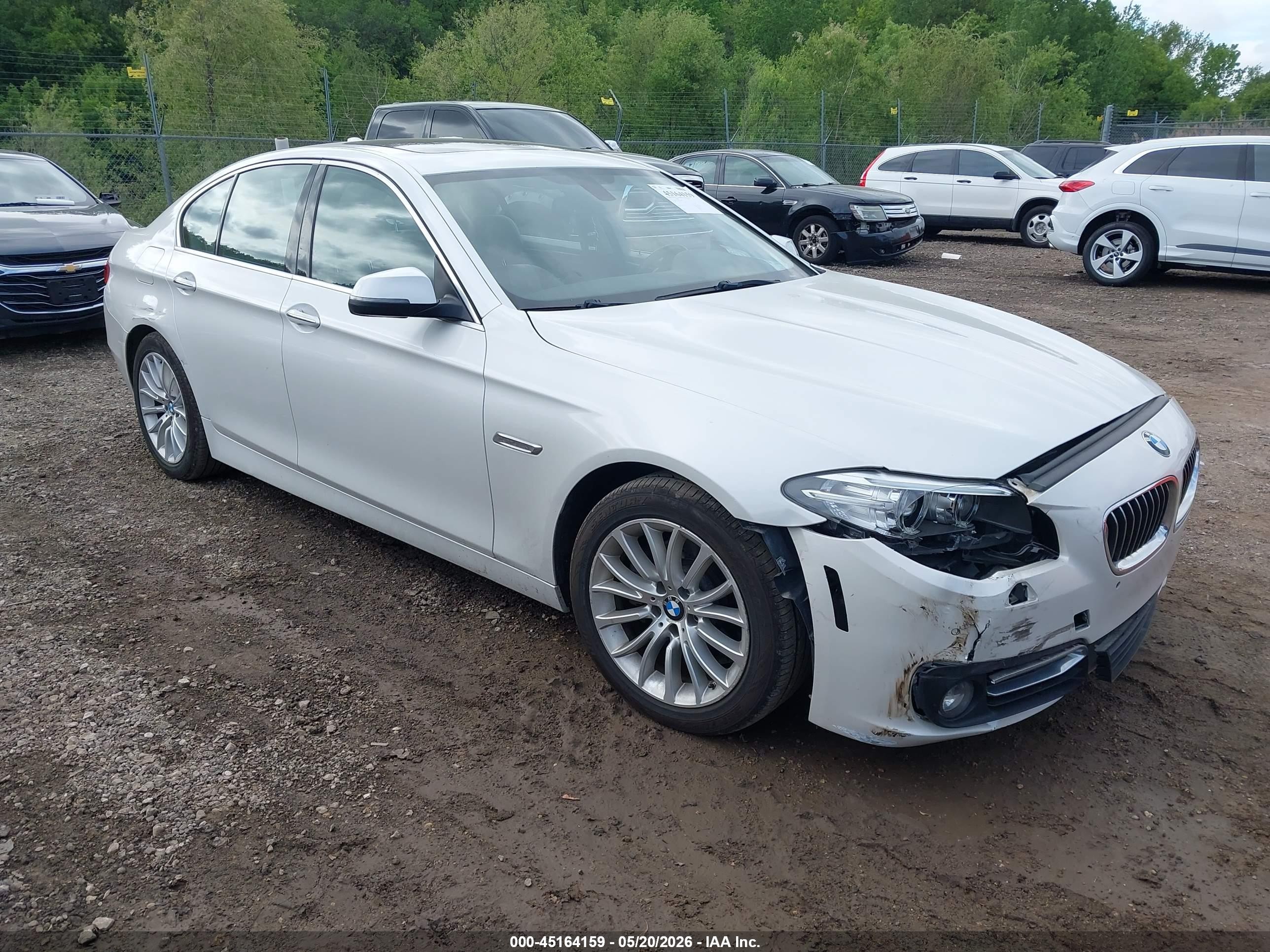 2014 Bmw 528i White vin: WBA5A5C58ED511895