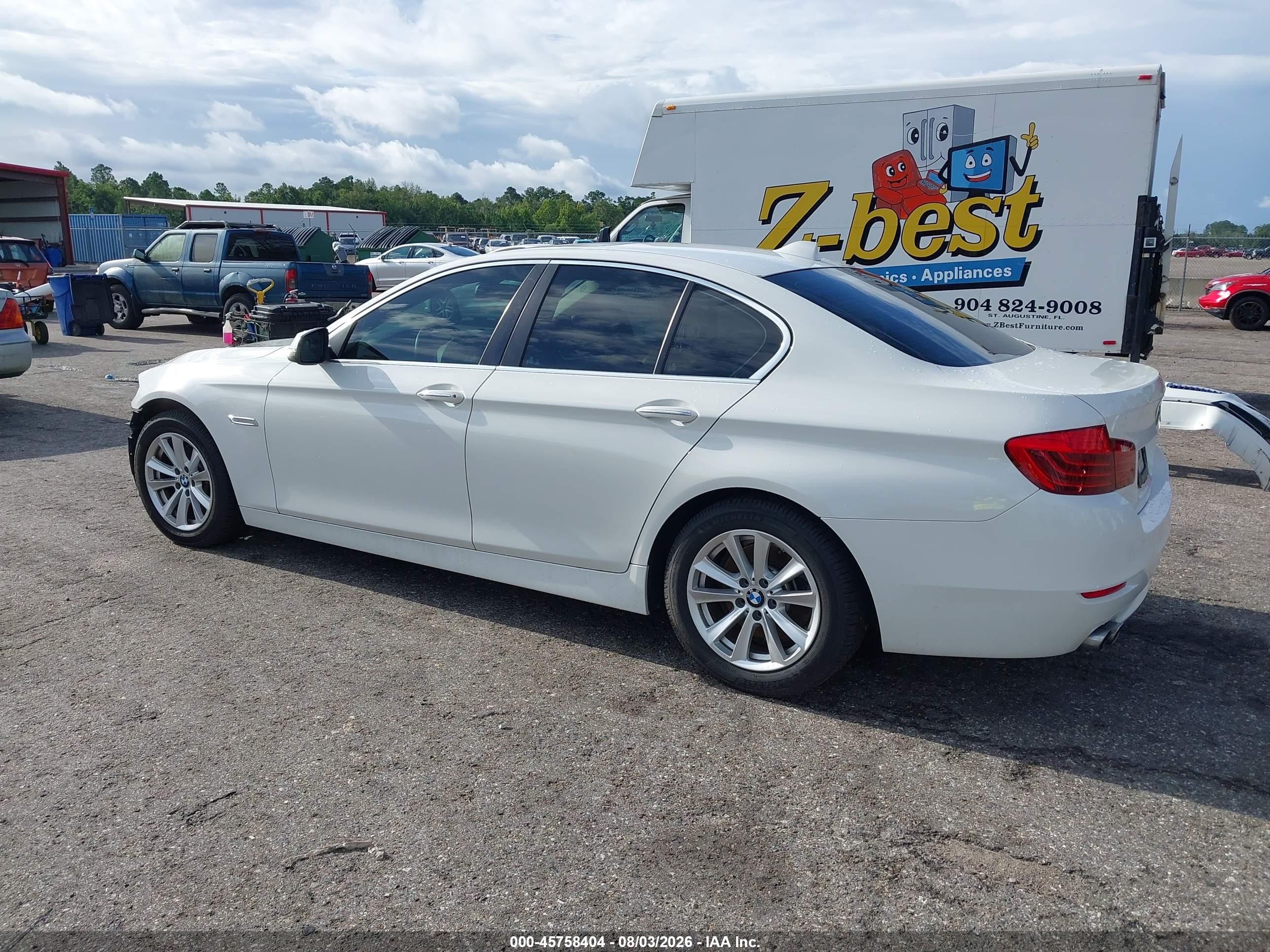 2015 Bmw 528i White vin: WBA5A5C58FD516872