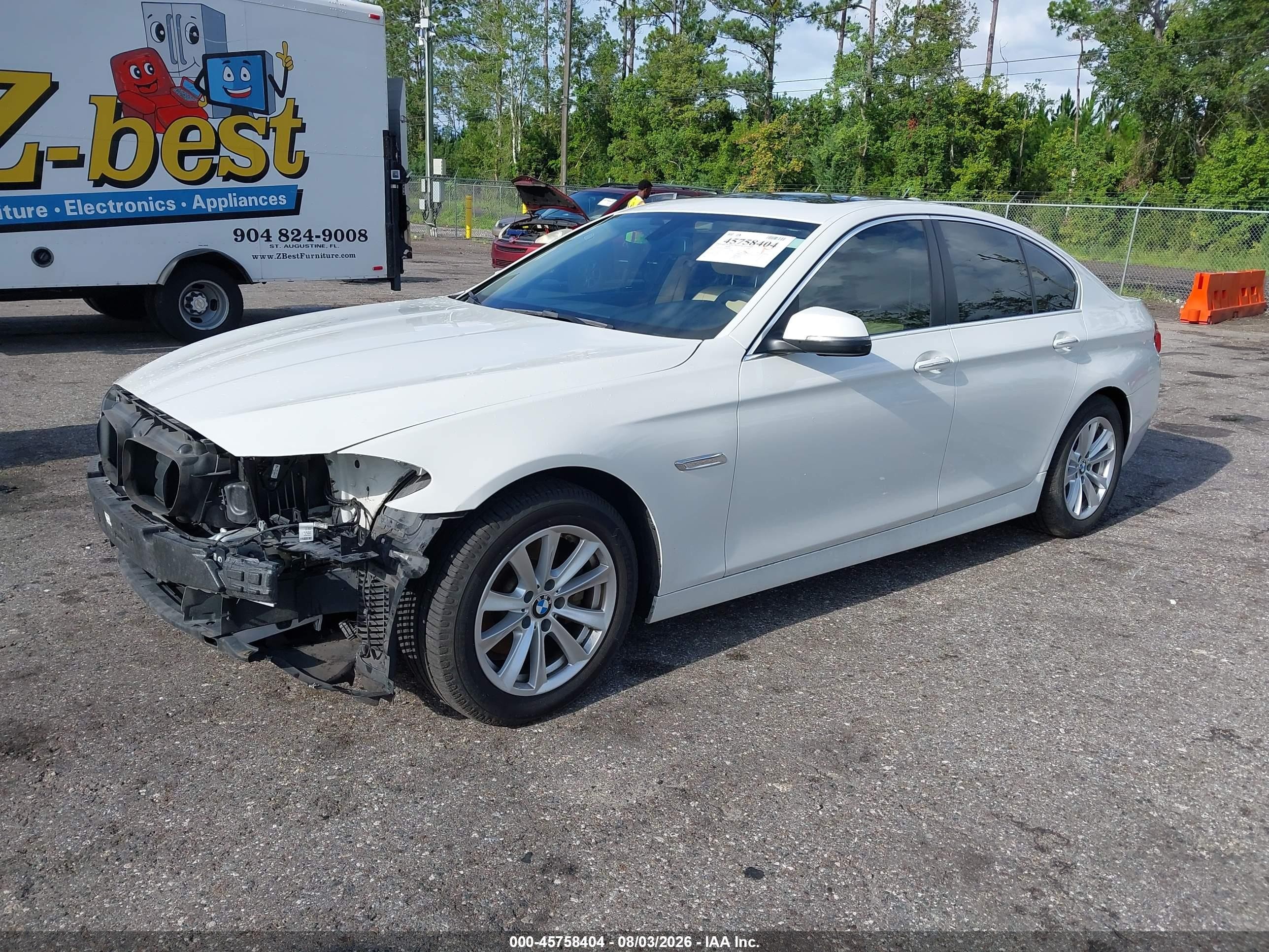 2015 Bmw 528i White vin: WBA5A5C58FD516872