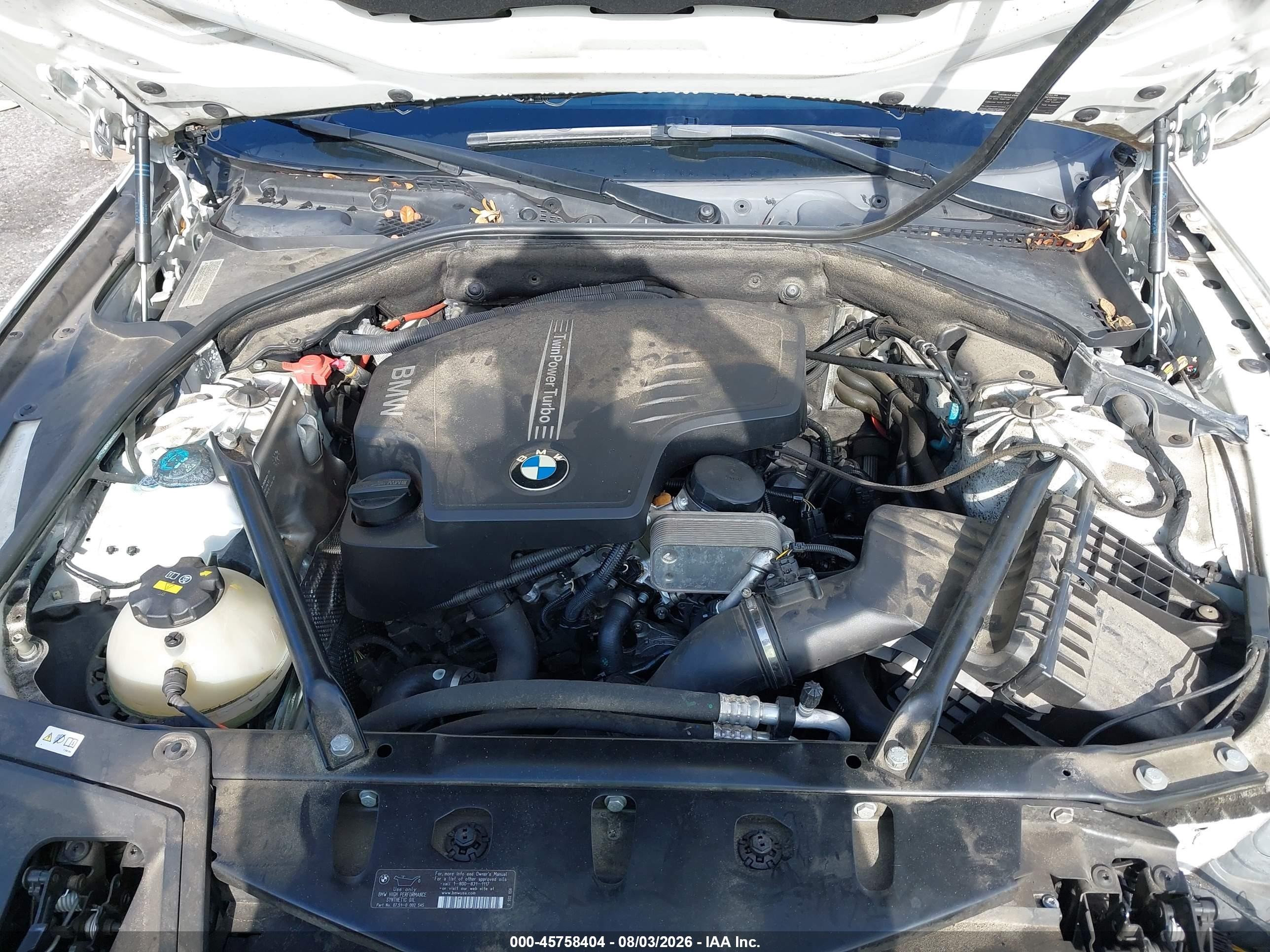 2015 Bmw 528i White vin: WBA5A5C58FD516872