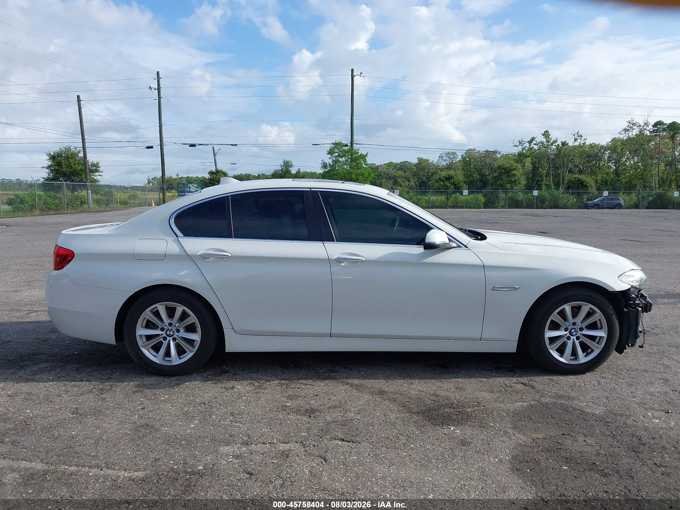 2015 Bmw 528i White vin: WBA5A5C58FD516872