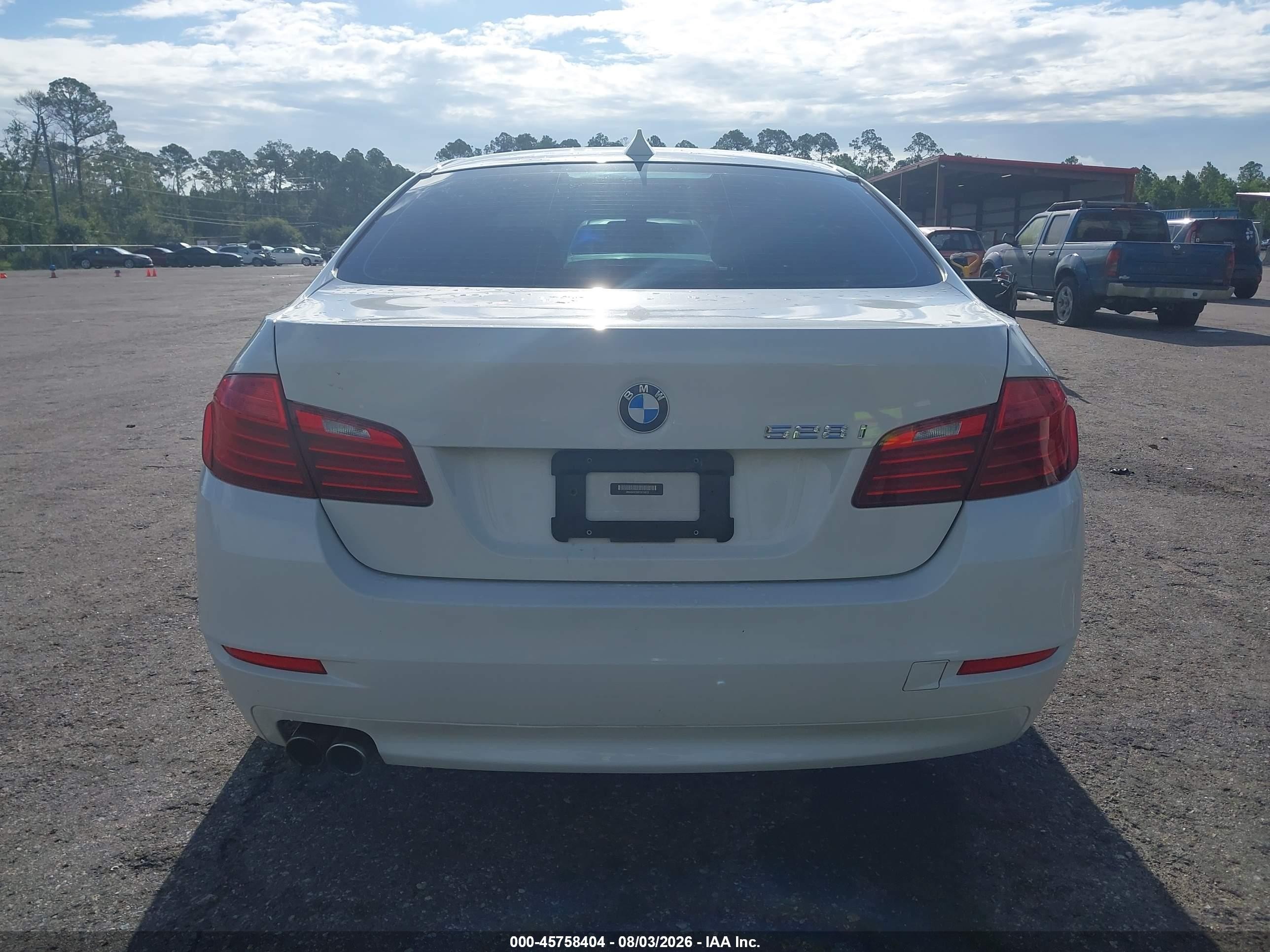 2015 Bmw 528i White vin: WBA5A5C58FD516872