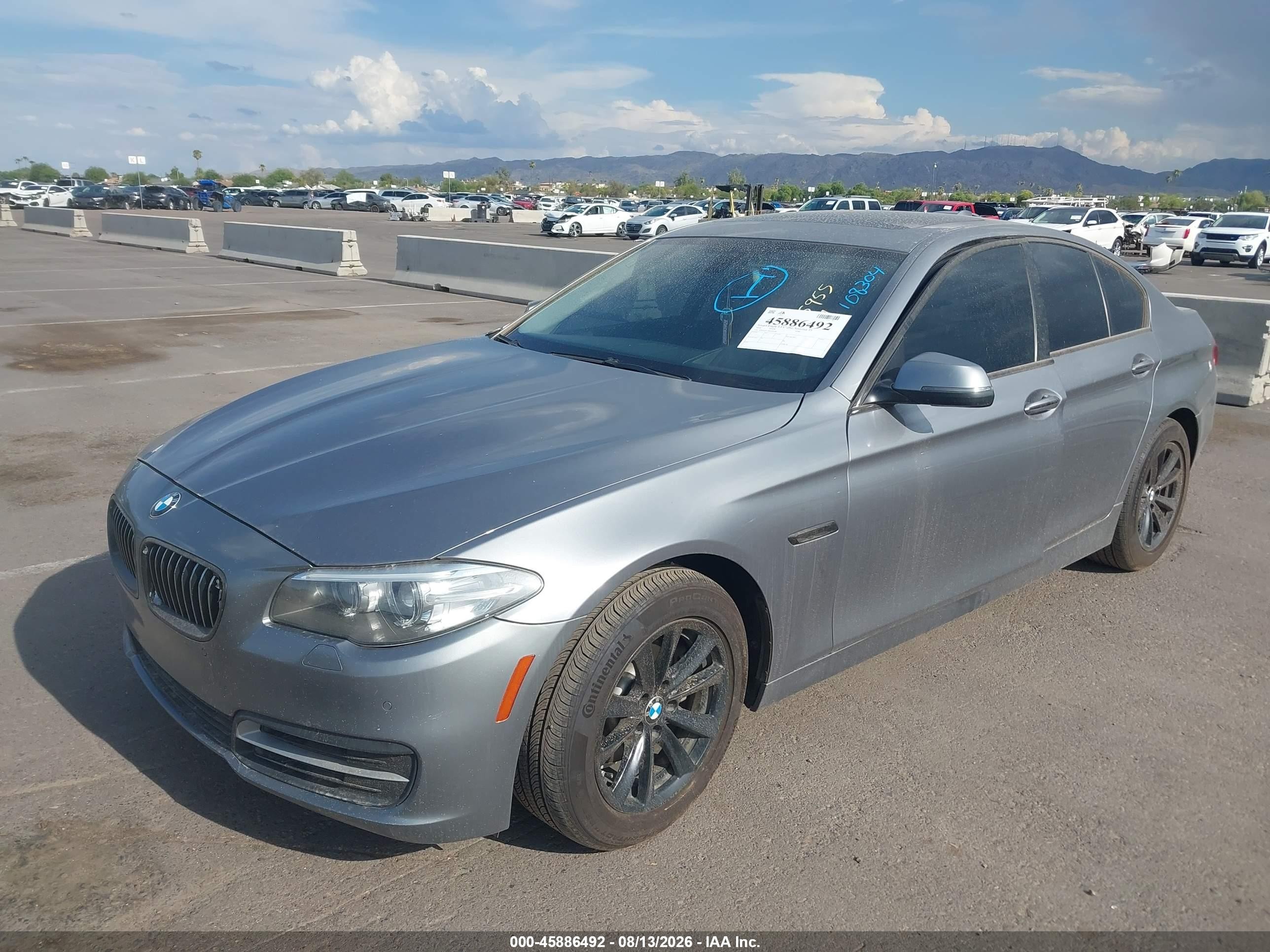 2014 Bmw 528i   Silver vin: WBA5A5C59ED506981