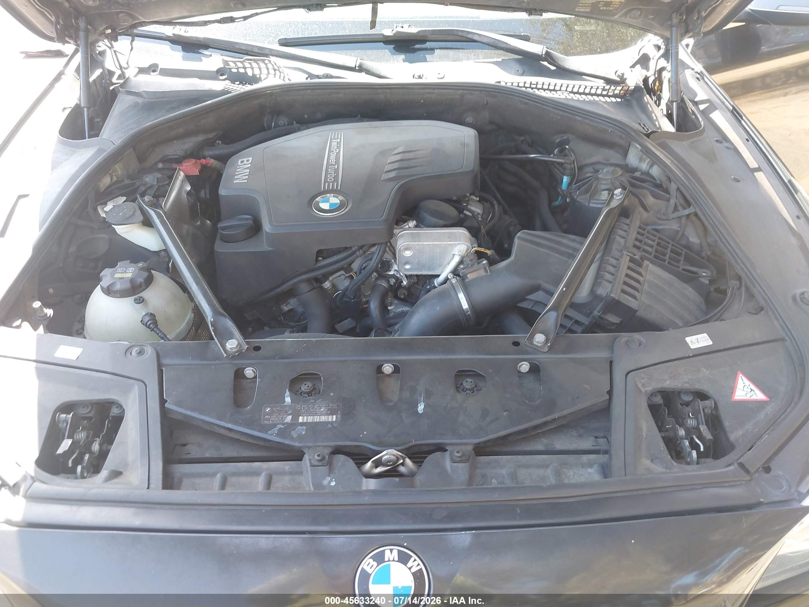 2014 Bmw 528i   Черный vin: WBA5A5C59ED510450