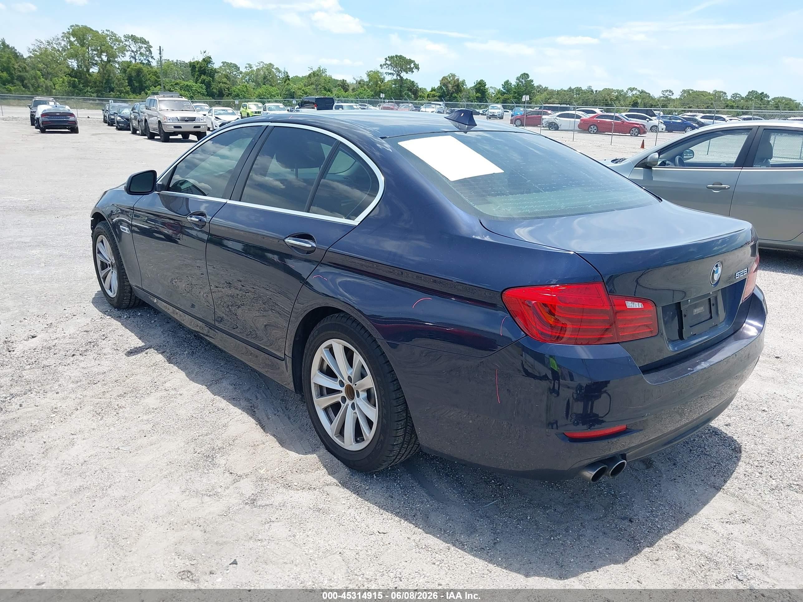 2015 Bmw 528i   Dark Blue vin: WBA5A5C59FD517822